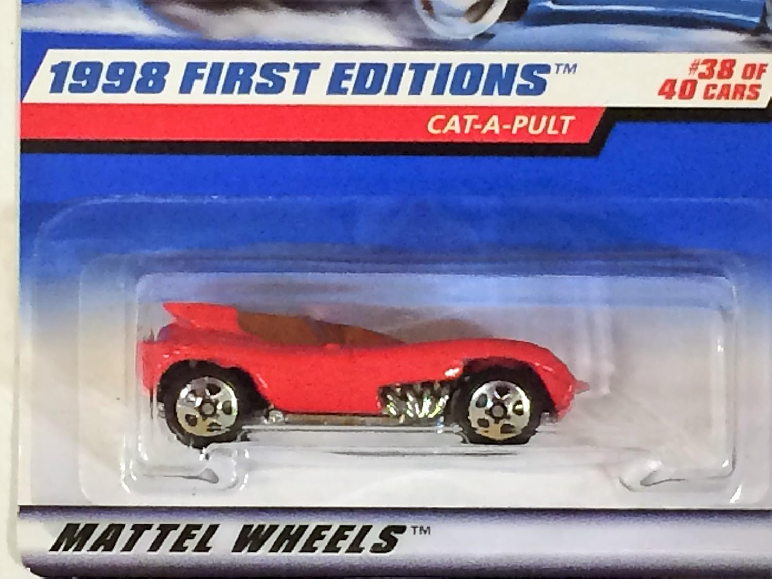 Hot Wheels Cat-a-pult 1998 First Editions #38 5 Spoke/red Logo