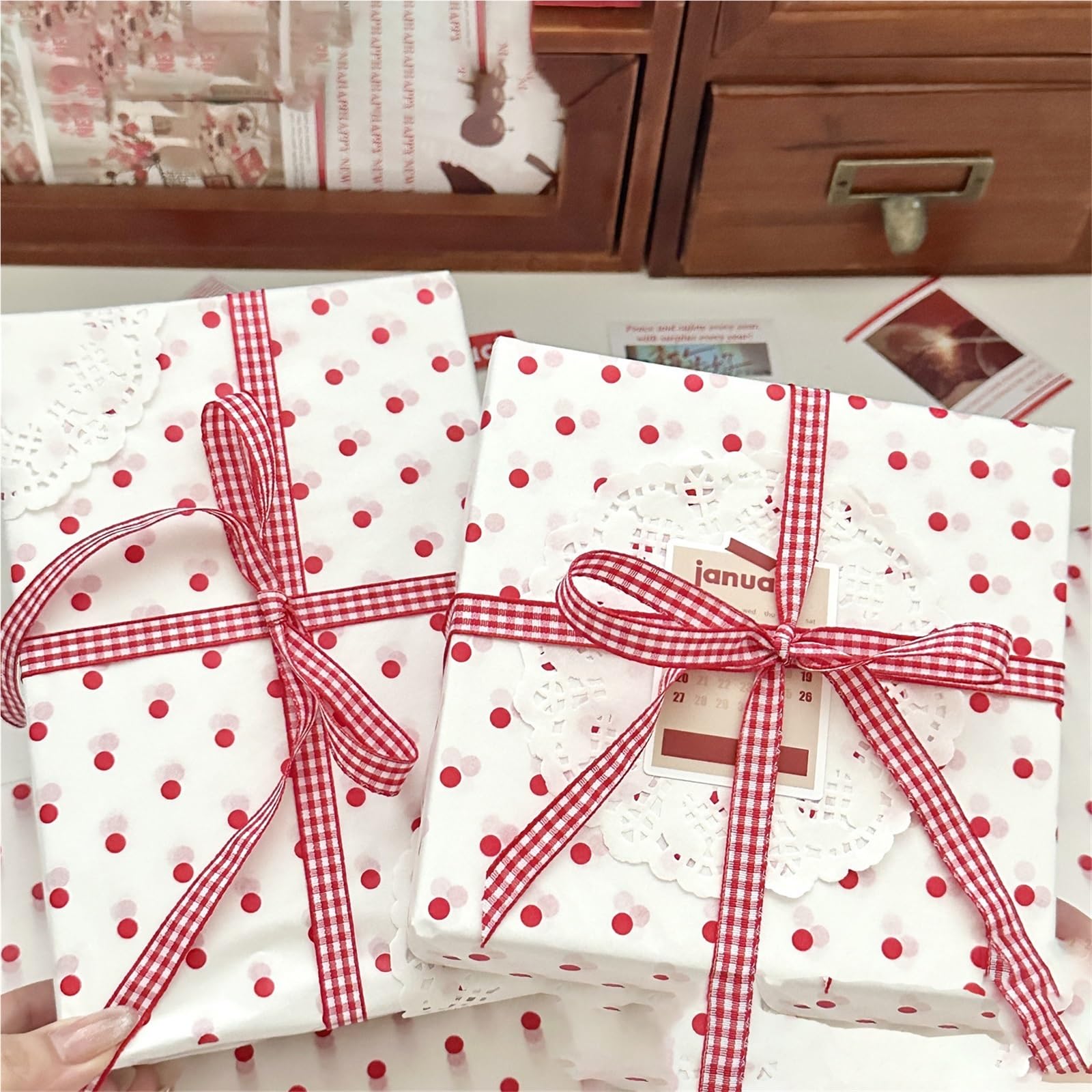 Papel Fino Estampado Envoltorio de papel amasado a mano