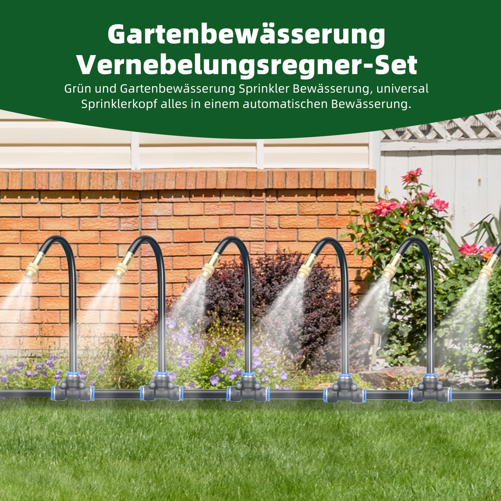 360° Curved Garden Automatic Irrigation System,Water-Saving Design,Garden Watering System,Watering Systems For Outdoor Plants,Garden Watering Kit for Outdoor Plants (Set A