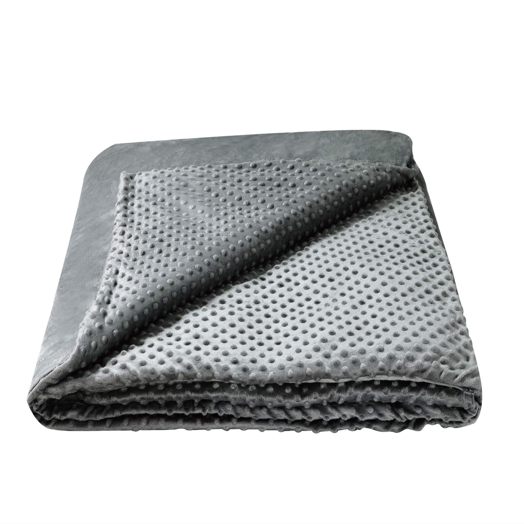 Bedsure Throw Weighted Blanket Duvet Cover for Kids 41x60 inches 8 Ties Fit Heavy Blanket - 3-Sided Zipper Minky Microfibe...