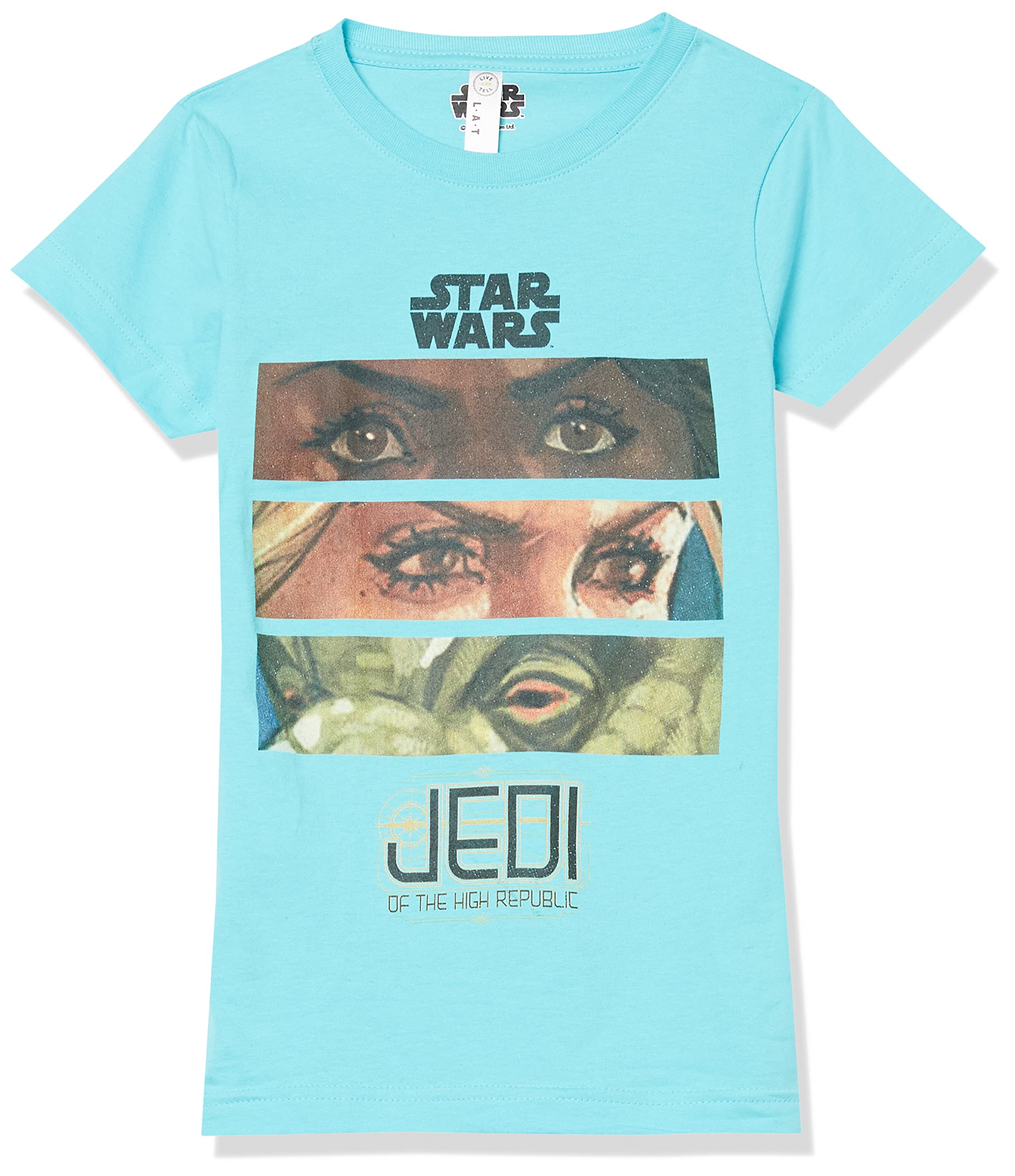 T-shirt Star Wars fille bleu Tahiti vêtement coton geek taille Medium
