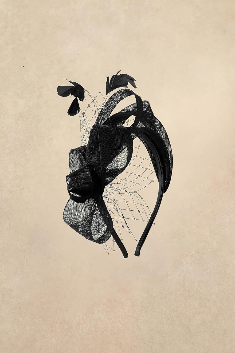 BABEYOND Fascinators Hats for Women - Tea Party Hat Kentucky Elegant Tulle Feather Ribbon Bridal Wedding Derby Headband - Image 2