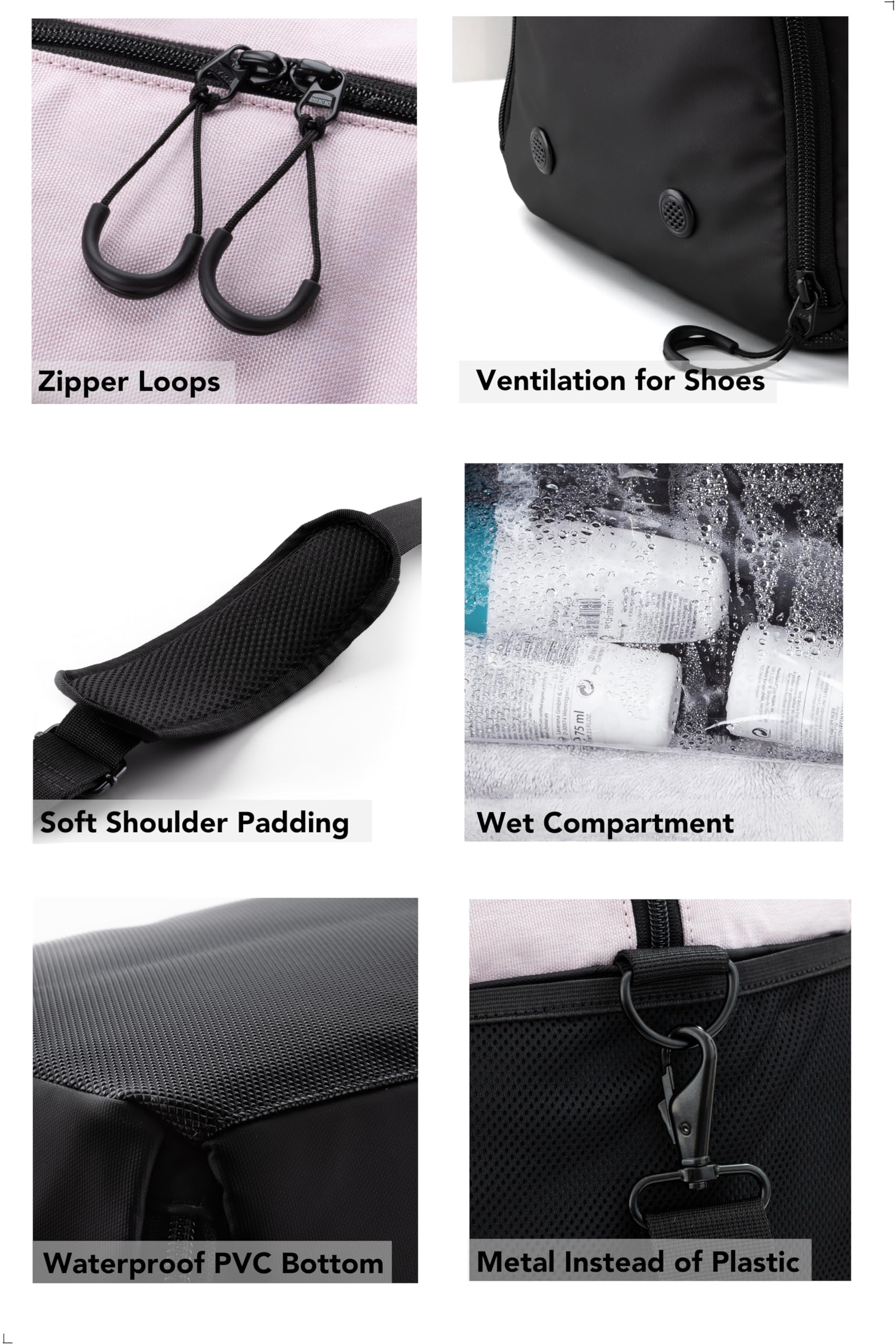 Fitgriff® Borsone Palestra Uomo & Donna V2 - Borsa Sportivo con Porta Scarpe e Tasca Umida da Viaggio, Sport, Fitness, Piscina - Duffel Bag