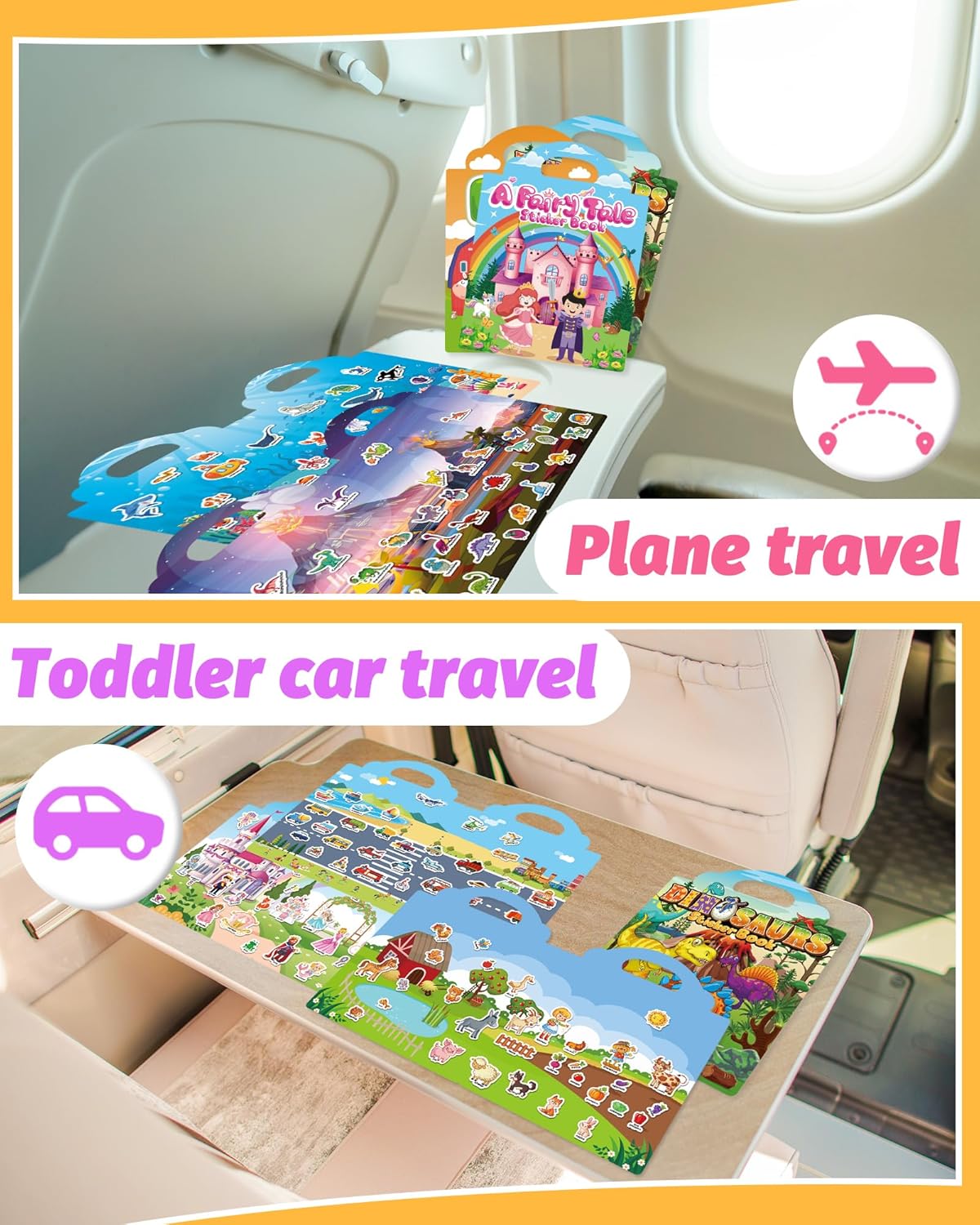 Reusable Sticker Book for Toddlers, Stickers for Kids, Toddler Craft Activities, Toddler Travel Toys Ages 3 and Up Boy Girl Birthday Gifts - Image 2