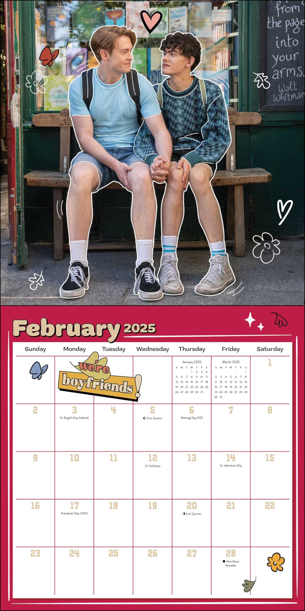 Heartstopper 16-Month 2024-2025 Wall Calendar with Bonus Poster and Love Notes