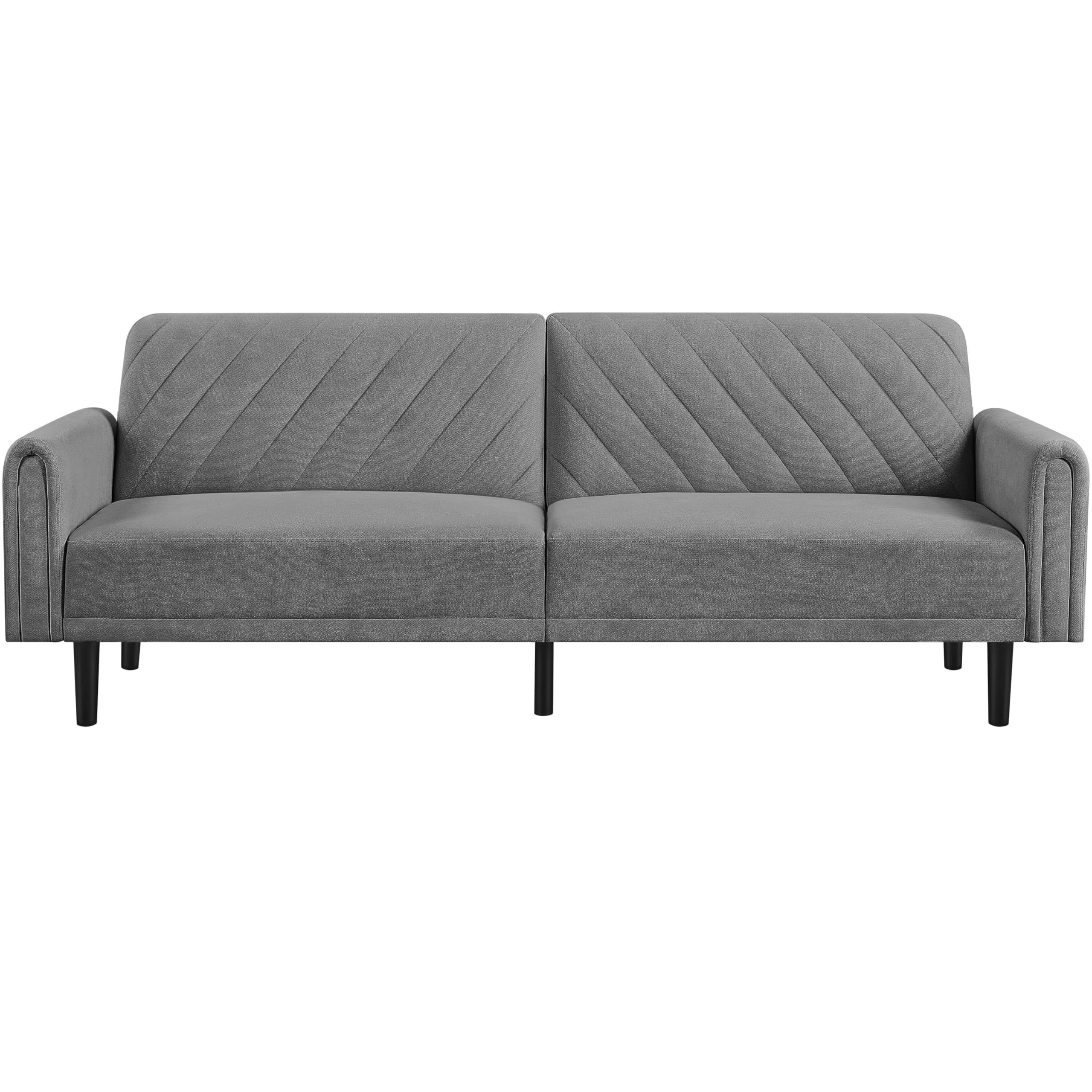 Yaheetech Sofa Cama 2 Plazas Plegable Tapizada de Tela Sofá Cama Plegable Salon Respaldo Ajustable 176X 98 cm Capacidad MAX Carga de 350 KG
