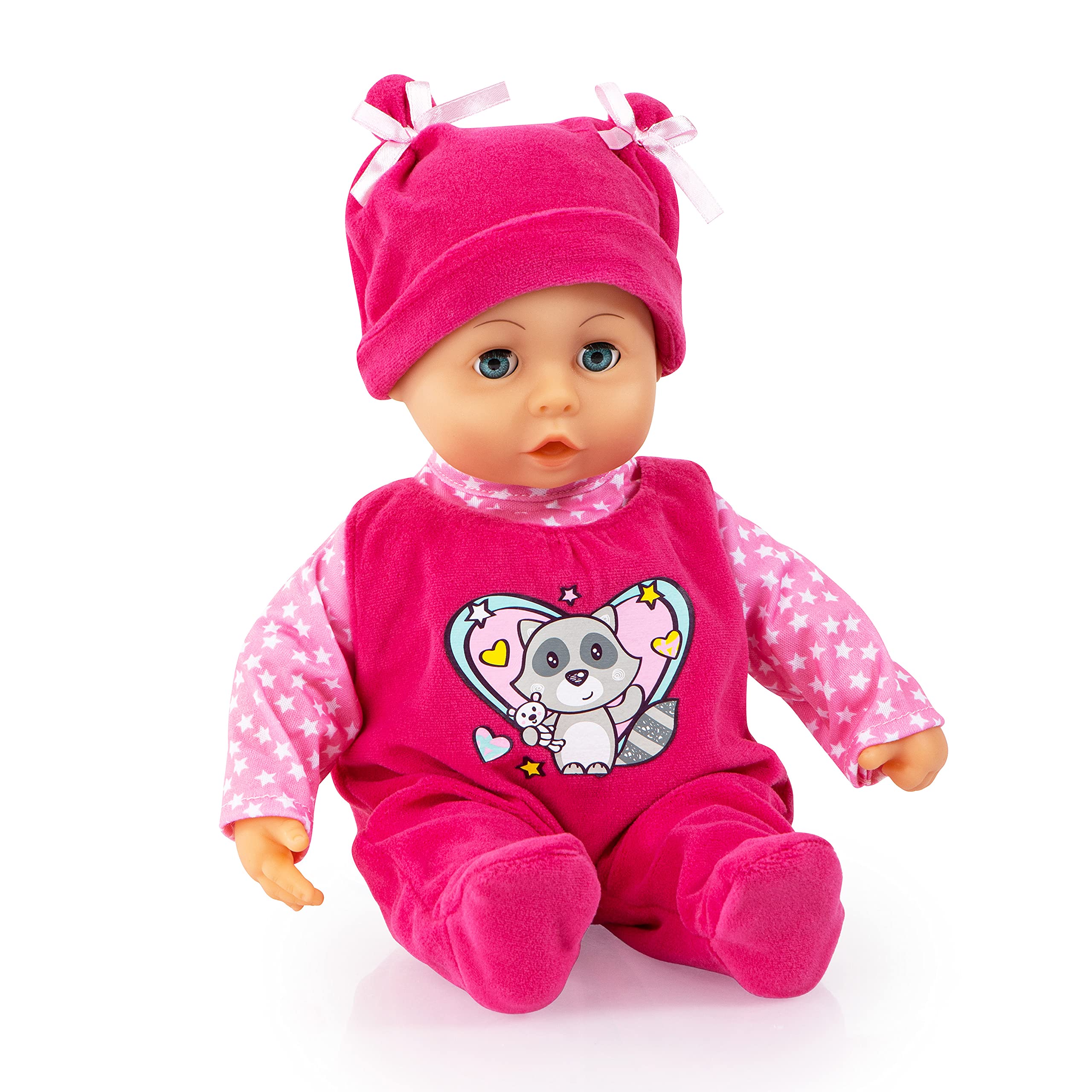 Bayer Design Conjunto De Ropa Para Muñecas De 33-38 Cm – Vestido, Pantalón, Top Y Gorra Con Estampado Unicornio