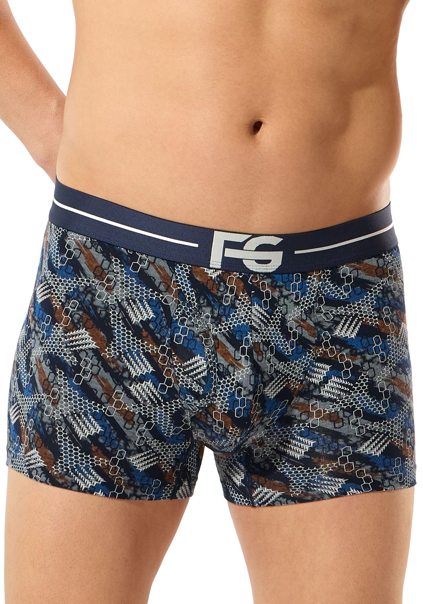 essa Men's Ultra Soft Modal Fabric Trunk - Moisture Absorption with 4-Way Stretch| Microfiber Waistband with Spandex| Breathable Front Contour Pouch|All Over Printed Designs Blue-picture-29