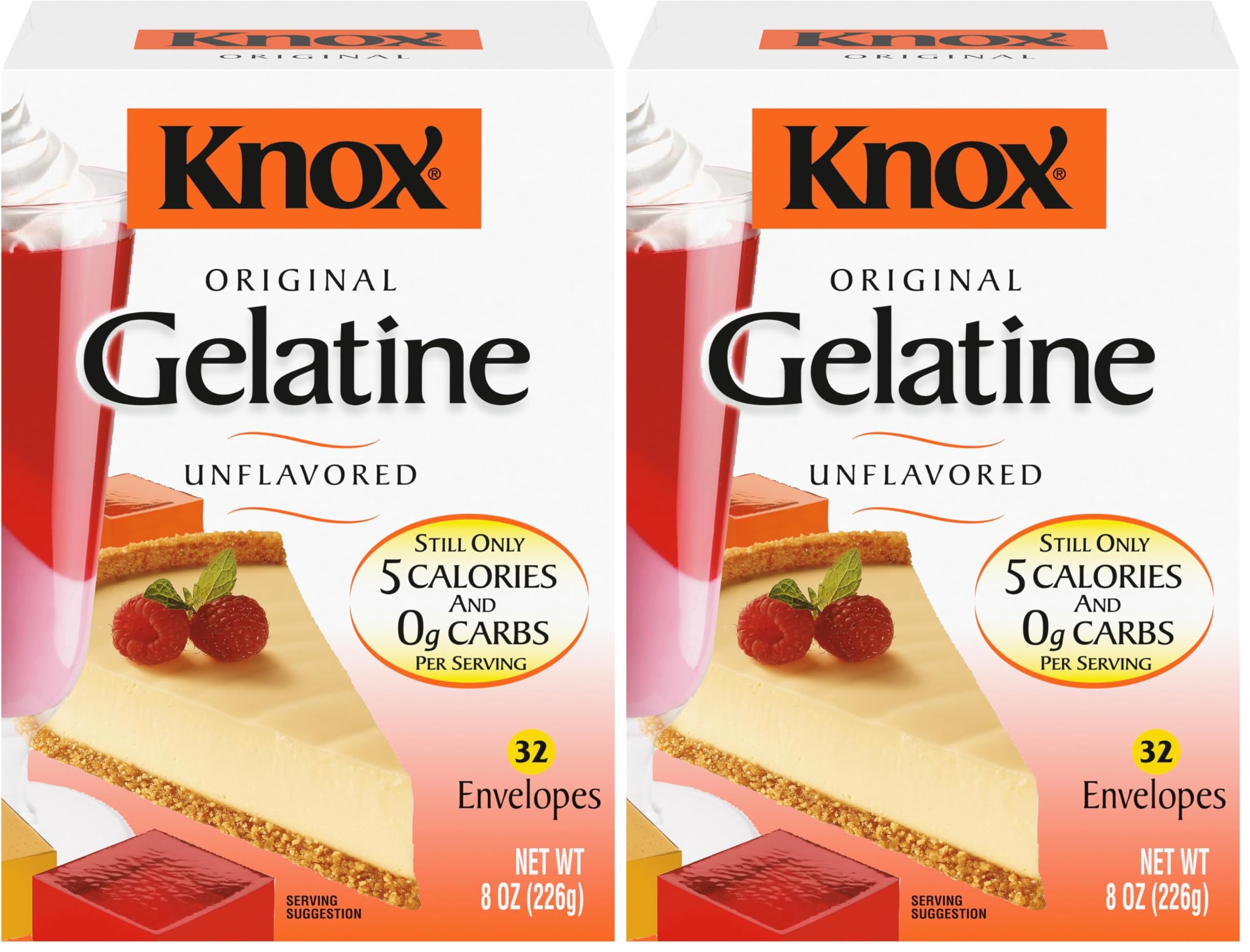Knox Original Unflavored Gelatin (32 ct Packets) (Pack of 2)