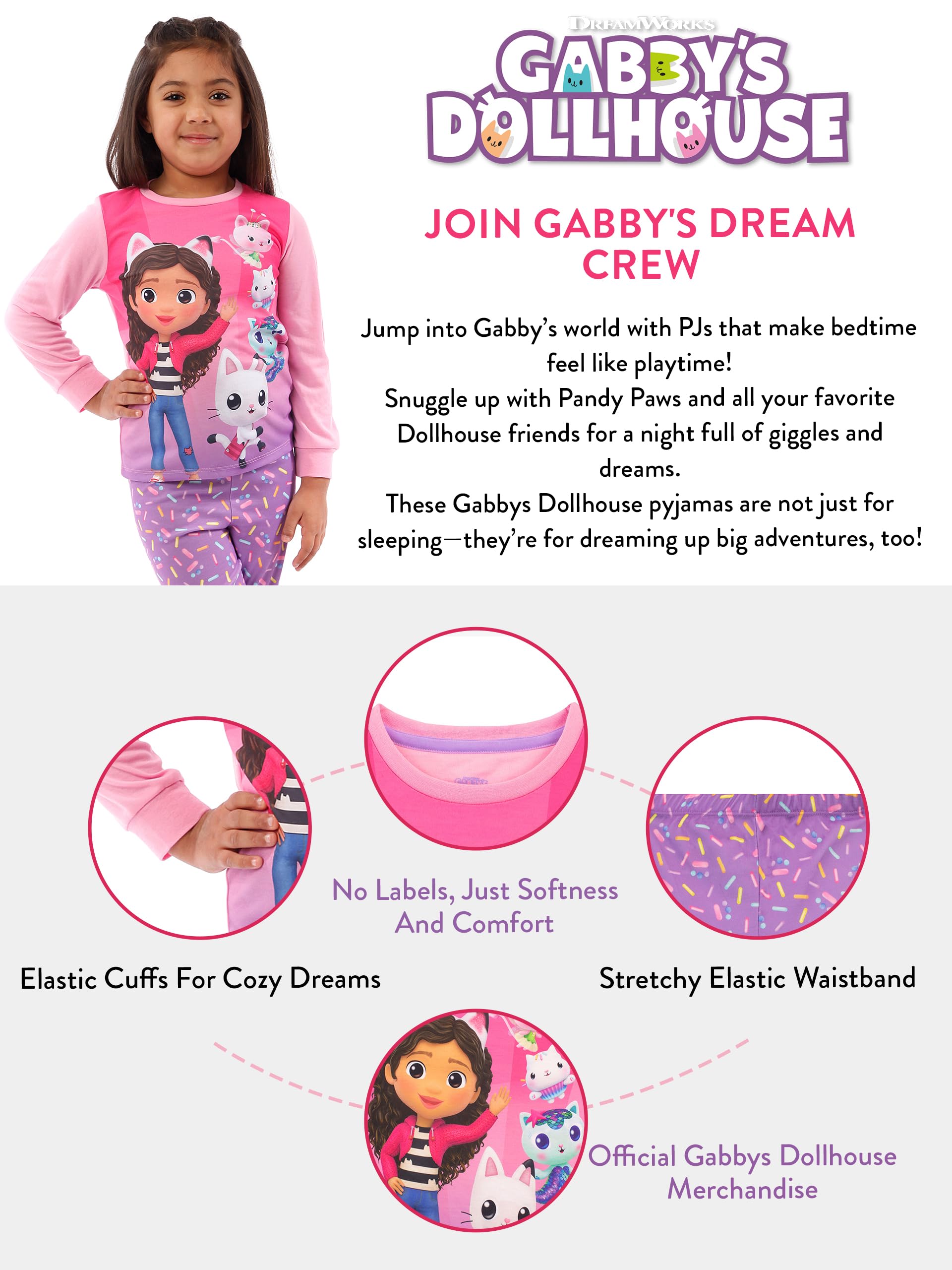 DreamWorks Mädchen Schlafanzug Gabbys Dollhouse