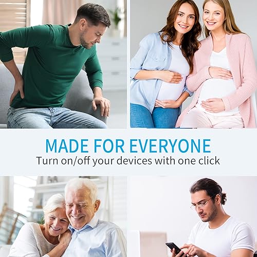 Miniatura 8 de Interruptor de luz inalámbrico con toma de control remoto para electrodomésticos, kit de interruptor de luz remoto expandible, alcance de hasta 100