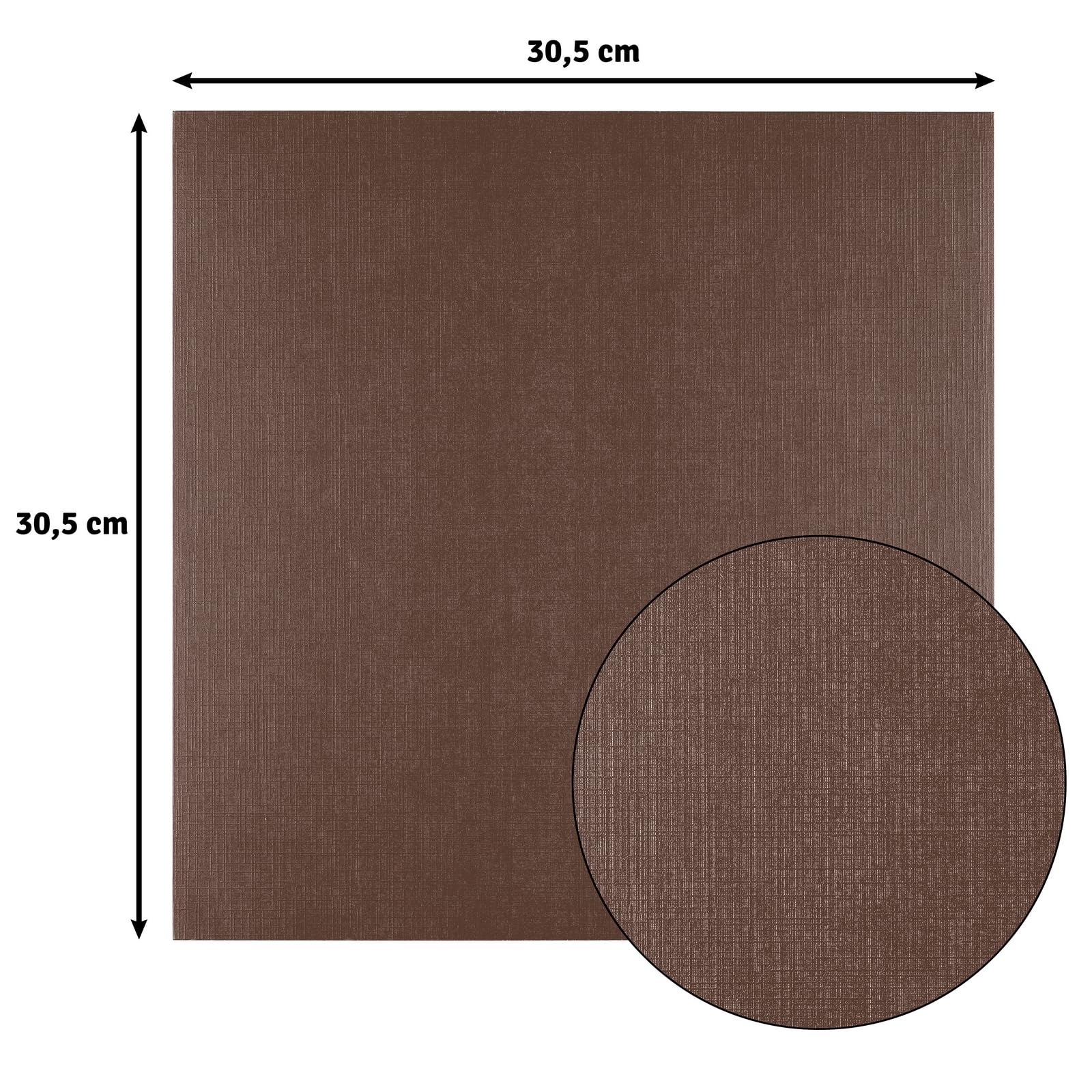 Florence Brązowy lniany karton 250 g - papier do scrapbookingu 30,5 x 30,5 cm - niedźwiedź - kolorowy karton - eleganckie zaproszenia, pudełka na prezenty i projekty artystyczne