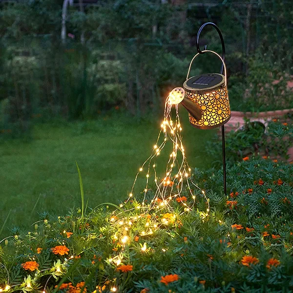 Misawce Solar Lights Outdoor Decorative Metal Solar Watering Can Lights Waterproof Hanging Solar Garden Decor Yard Lights Outside Patio Lawn Gifts Mom Grandma Women Birthday(Warm White) XGC-SHD1-NB