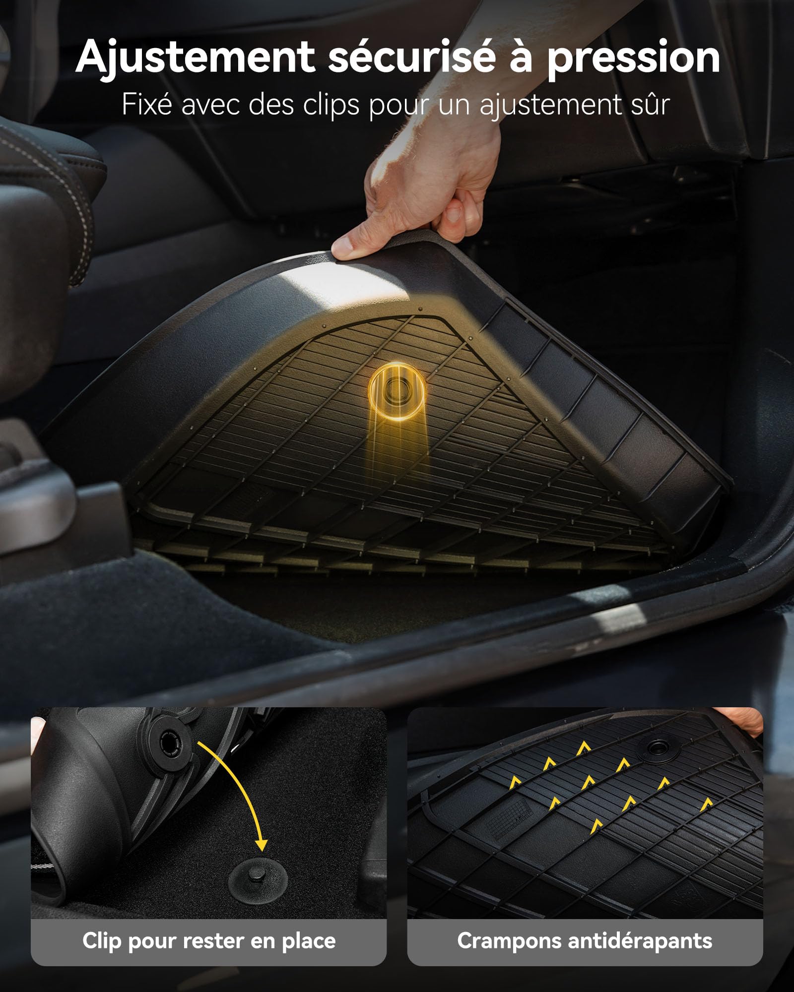 3W Tapis de Sol Tesla Model Y Juniper 2025 2026 Premium/Performance, Compatible avec Model Y Standard 2026, Protection Toutes Saisons en Thorex™, Antidérapant et Imperméable