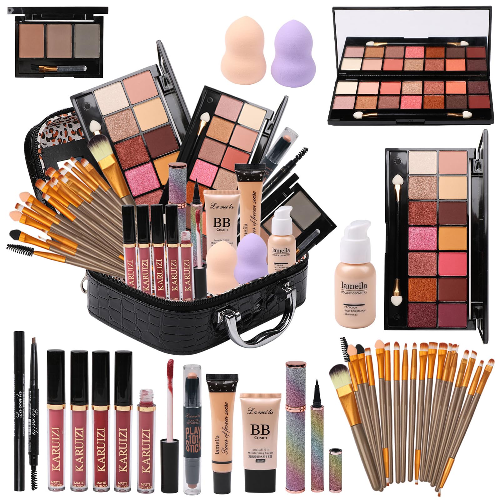 KARUIZI All in One Makeup Kit for Makeup storage bag make up kits