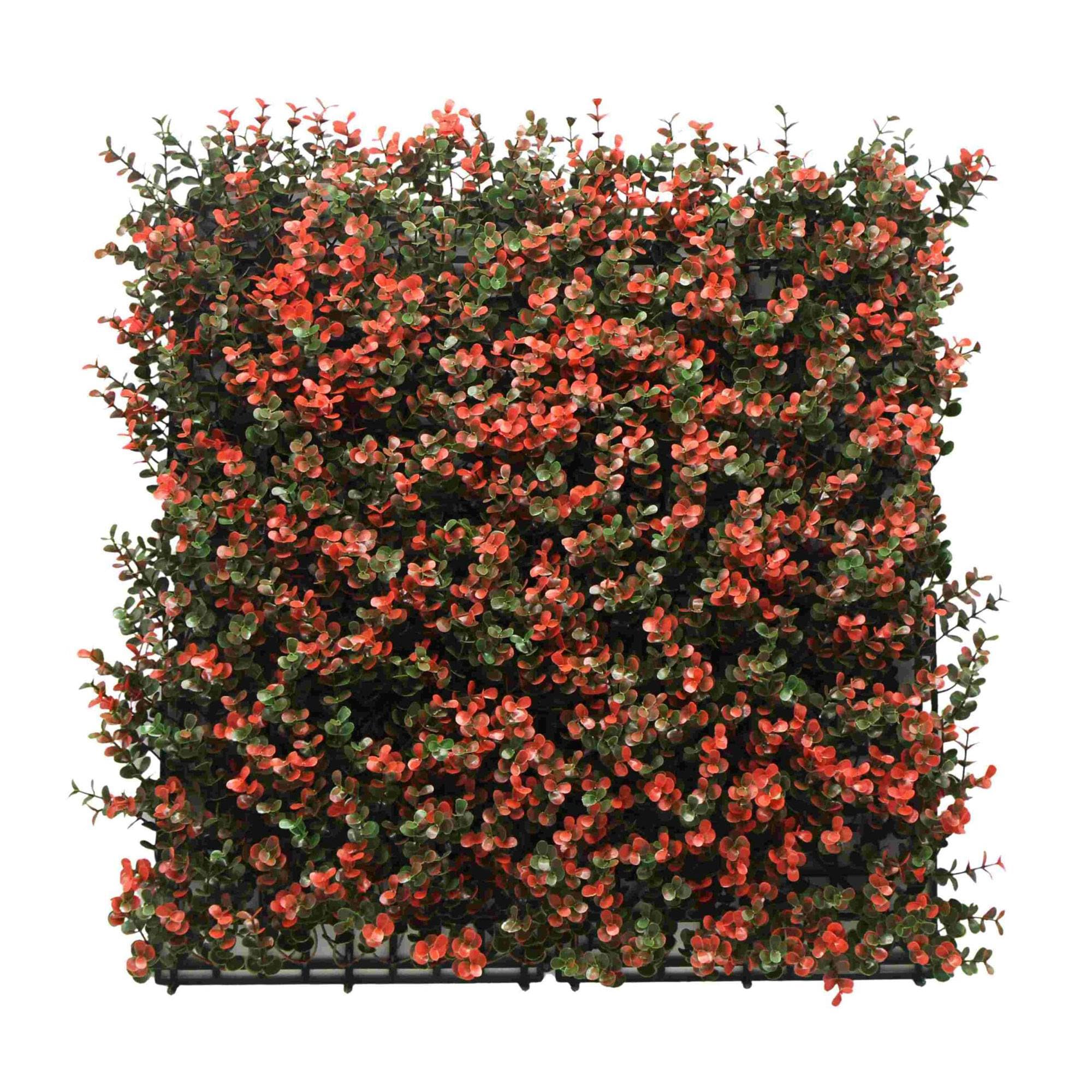 Panneau de haie artificiel haut de gamme fleurs rouges déco extérieure