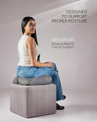 Miniatura 4 de Cojines de asiento de espuma viscoelástica extra grandes para sillas de oficina, cojín de asiento de alivio de presión para aliviar el dolor de