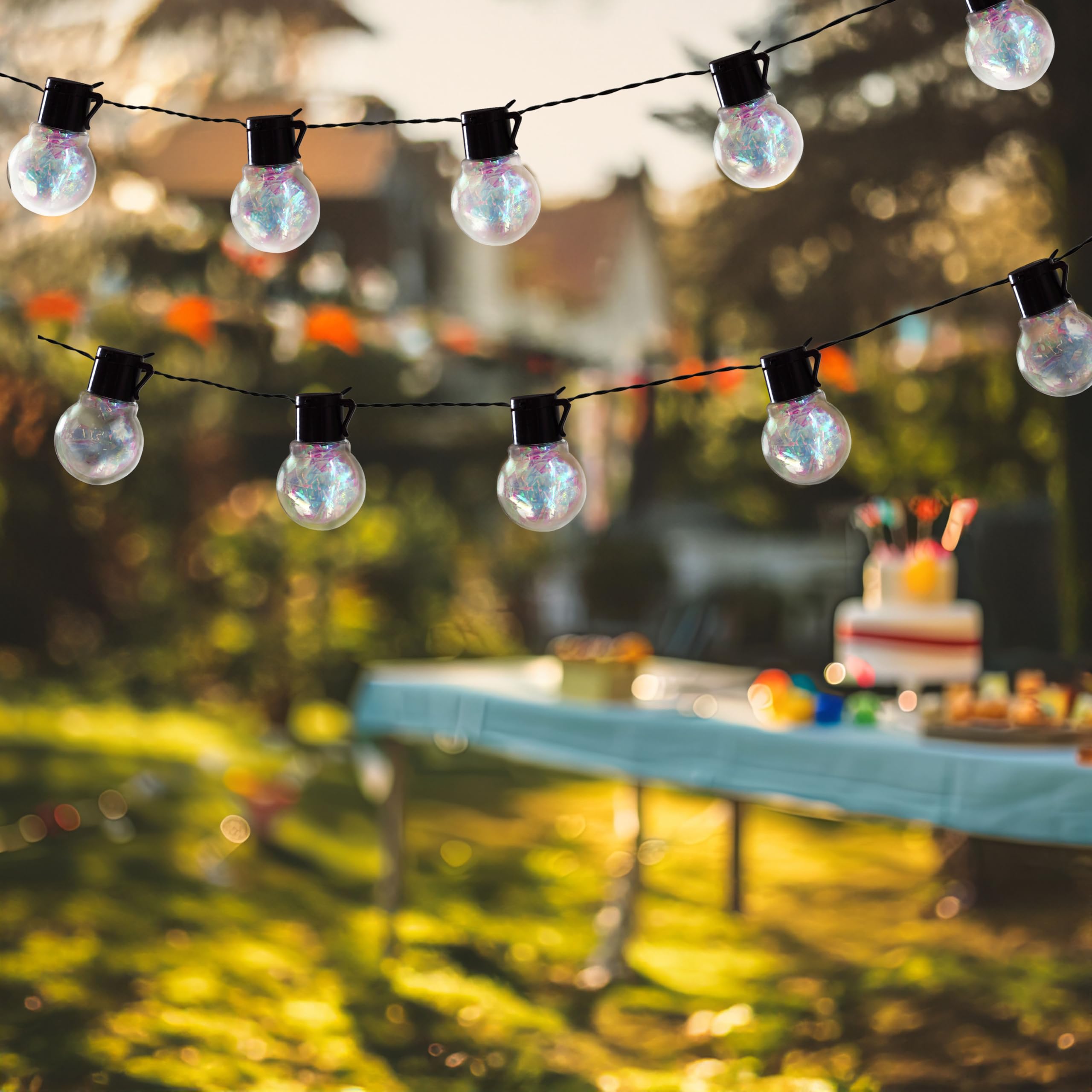 Ideaworks Solar Iridescent String Lights - 10ct Large - Amazon.com