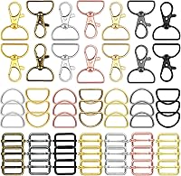 Vista 8 de Hotop 56 anillos en D para bolsa, bolsa, accesorios para hacer bolsas, hebillas y manualidades (negro, 0.98 pulgadas)