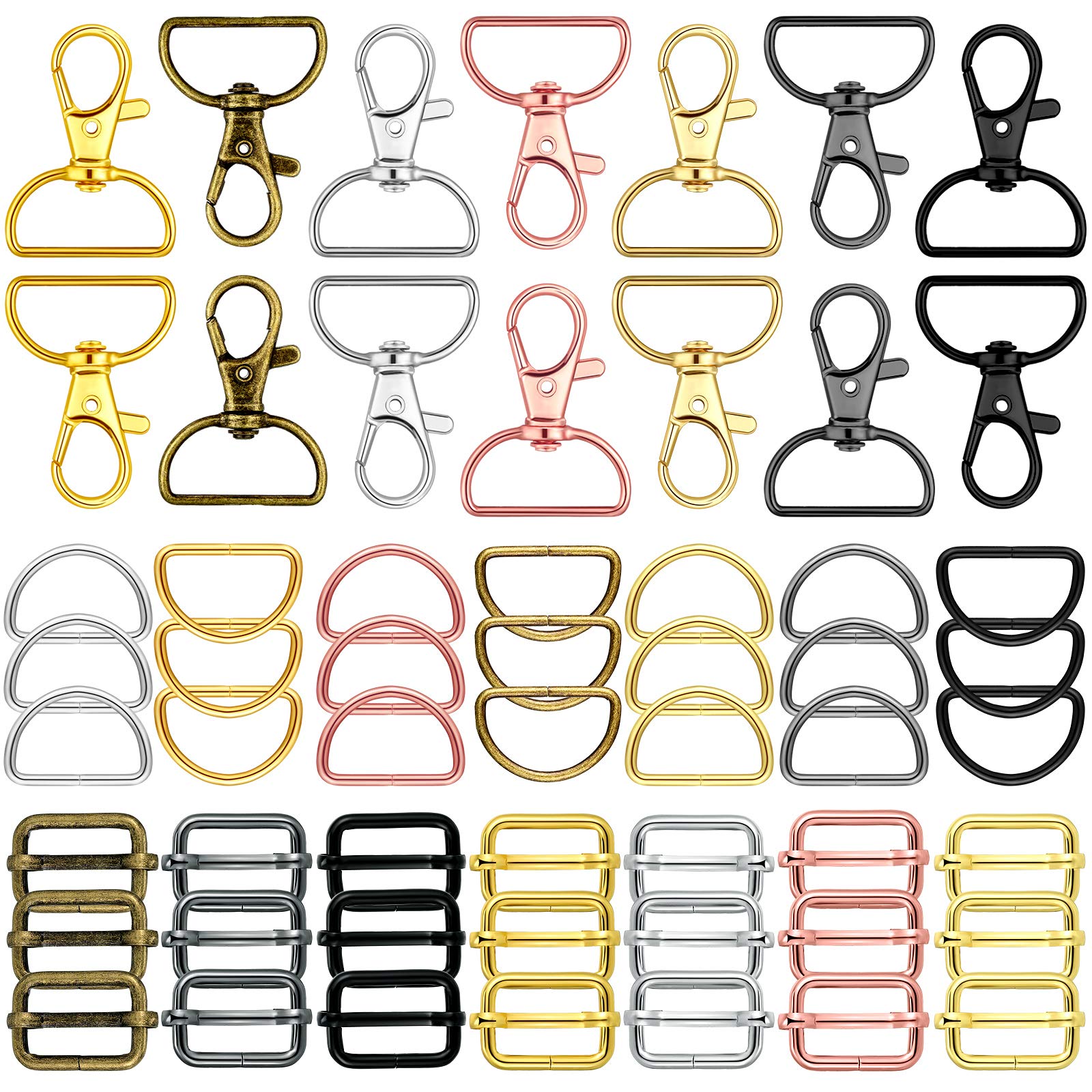 Ganchos para llavero con anillos en D para reparar mochilas escolares y colgar llaves de casa