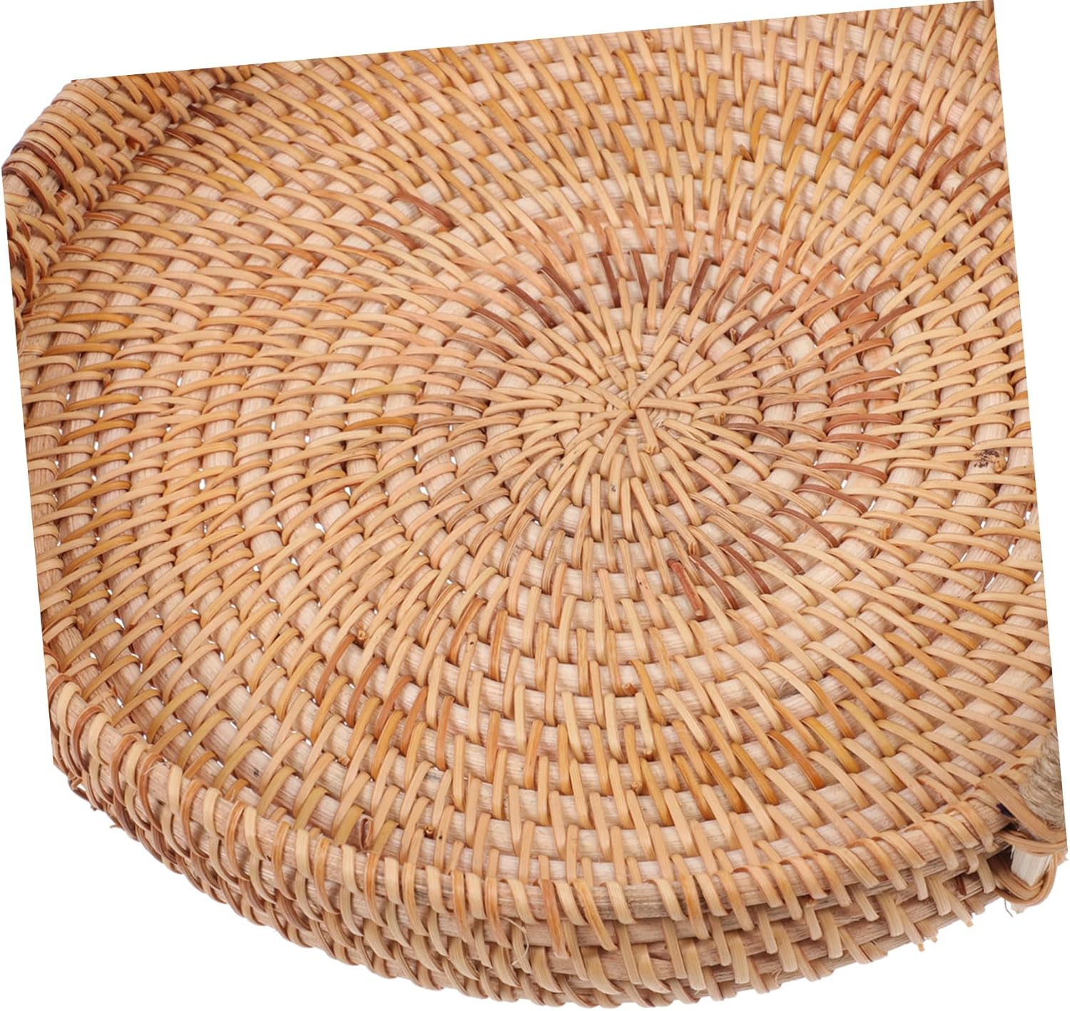PRETYZOOM 2pcs Vietnamese Style Rattan Snack Basket Multipurpose Storage Tray for Home Kitchen Counter Natural Woven Bread Basket for Fruits Desserts and Picnics