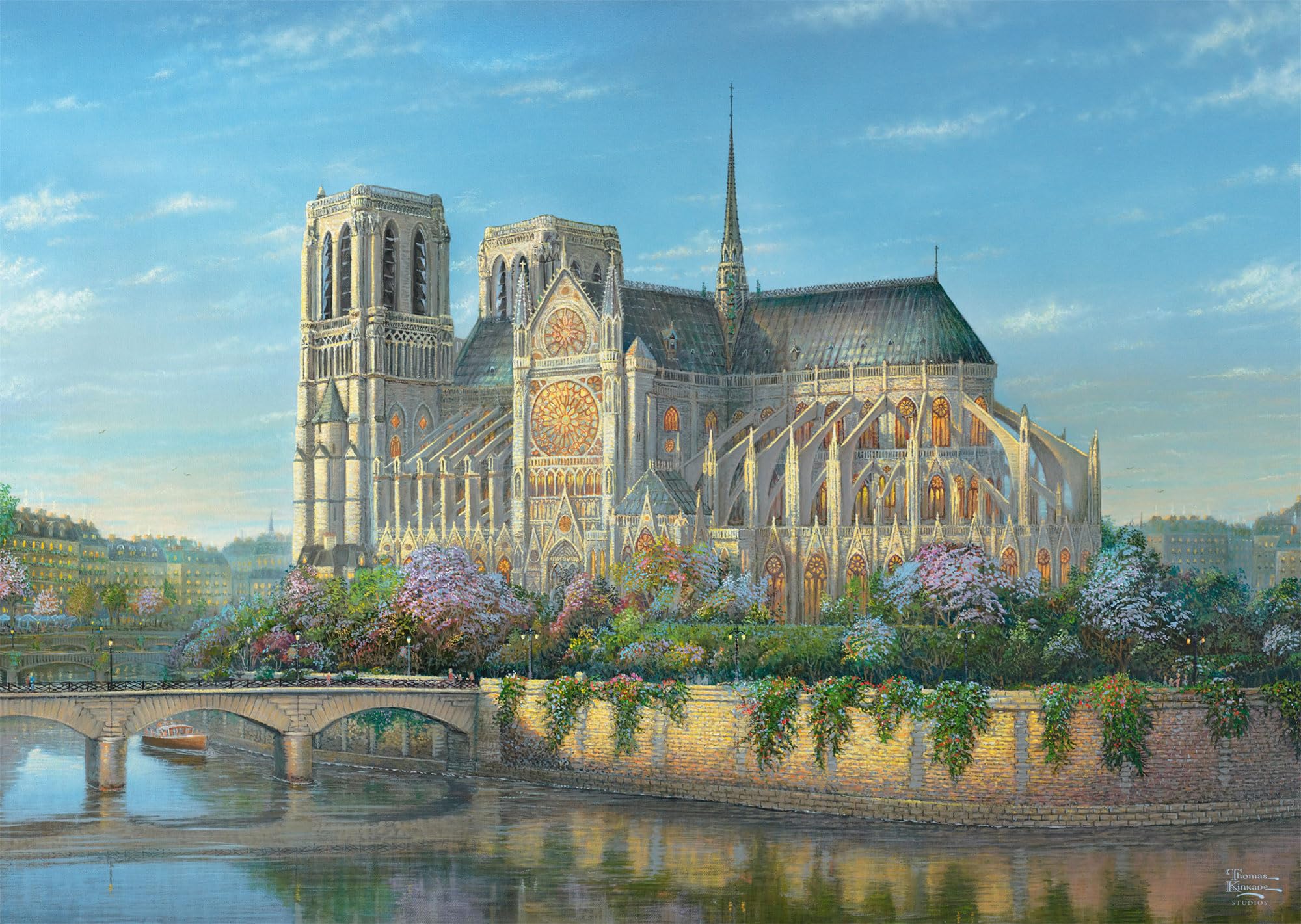 Schmidt | Thomas Kinkade: Notre Dame (1,000 Pieces) | Jigsaw Puzzle | Ages 14+ | 1+ Players