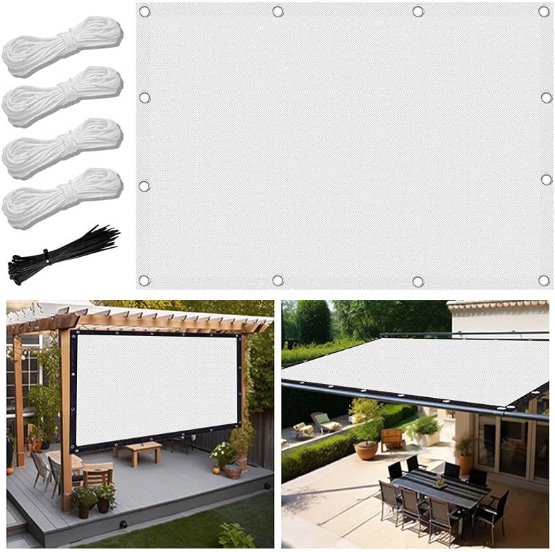 Toldo Vela de Sombra 1.2x1.8m Rectangular Impermeable Toldos Exterior Terraza Protección Rayos UV Resistente al Desgarro para Terraza Balcon Patio Exteriores Jardín con Ojales y Cuerdas de Fijación