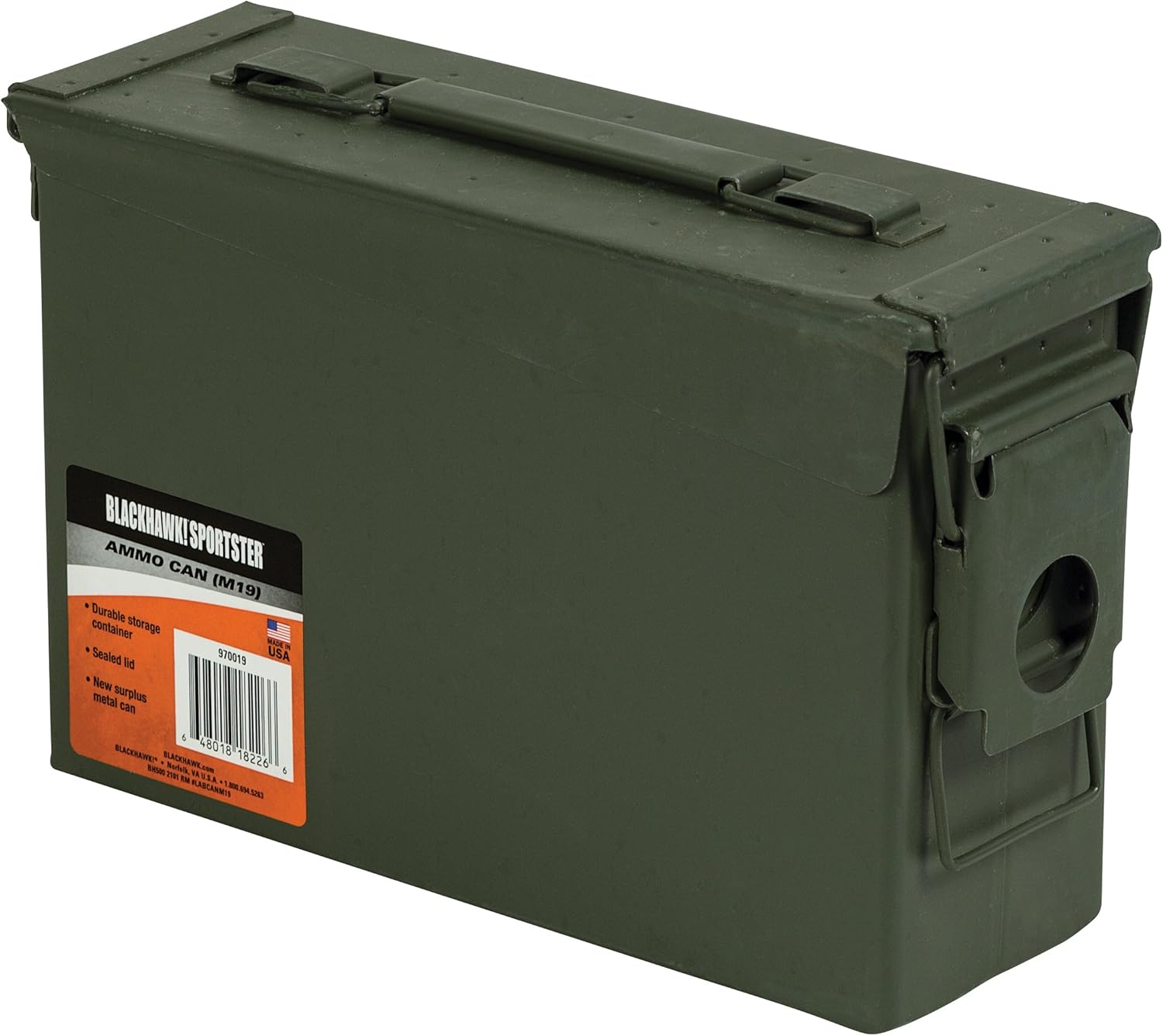 BLACKHAWK Empty Ammunition Canister, Green, 30 Cal