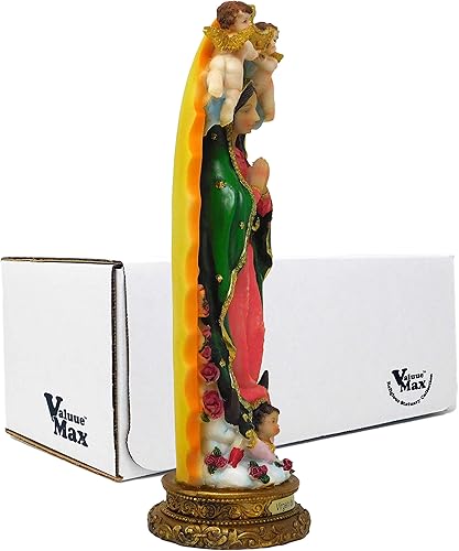 Miniatura 3 de ValuueMax Estatua de Nuestra Señora de Guadalupe de 12 pulgadas de alto y finamente detallada figura de resina #VM-73416