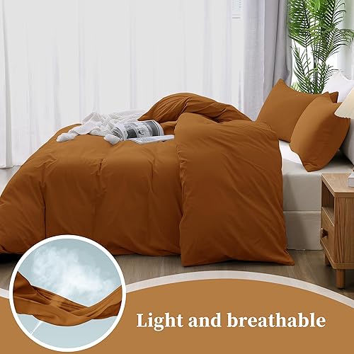 Miniatura 10 de ATsense Seamour - Funda de edredón de algodón lavado, 100% algodón, ultra suave y fácil de cuidar, juego de ropa de cama de estilo simple.