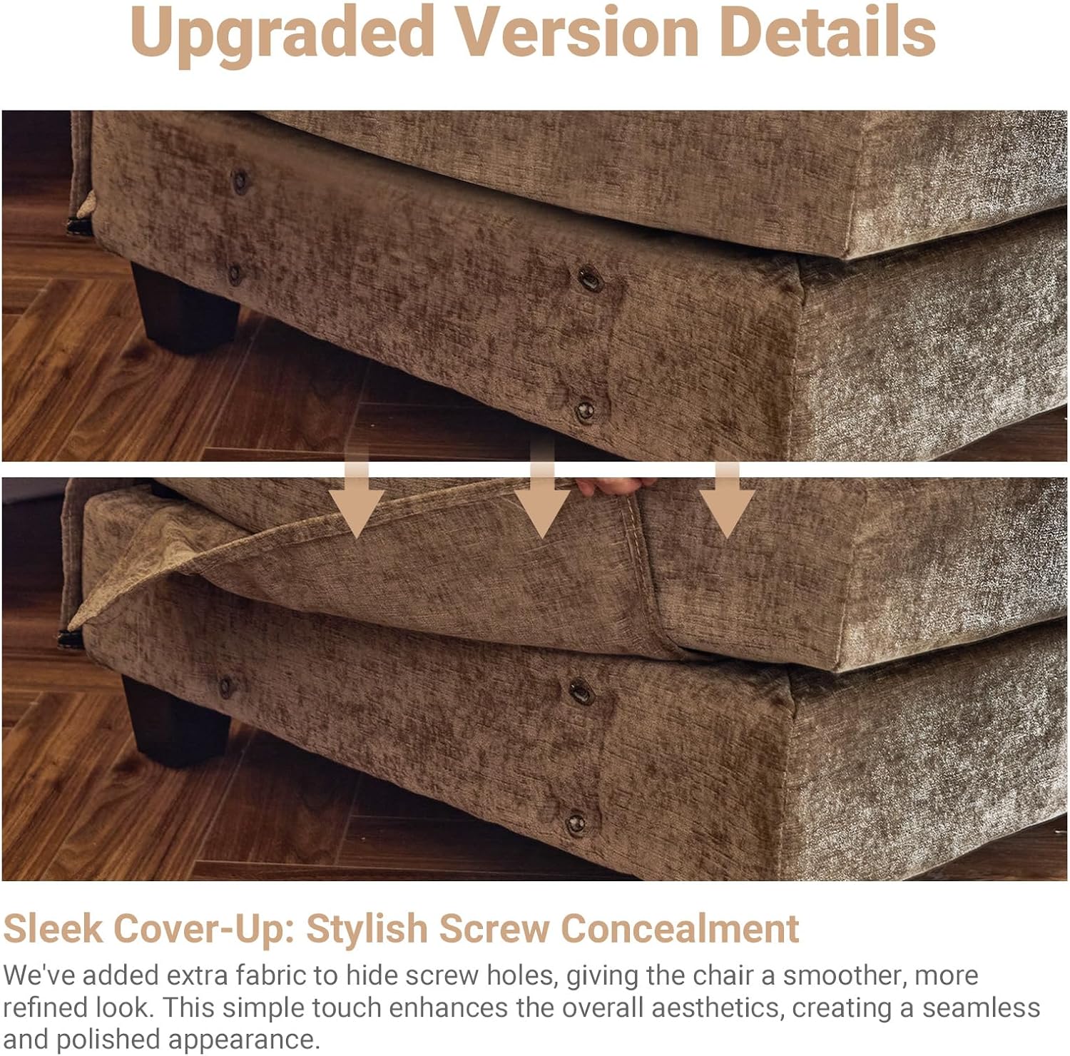 Image depicting the modular nature of the sectional sofa and its cloud-like sitting experience