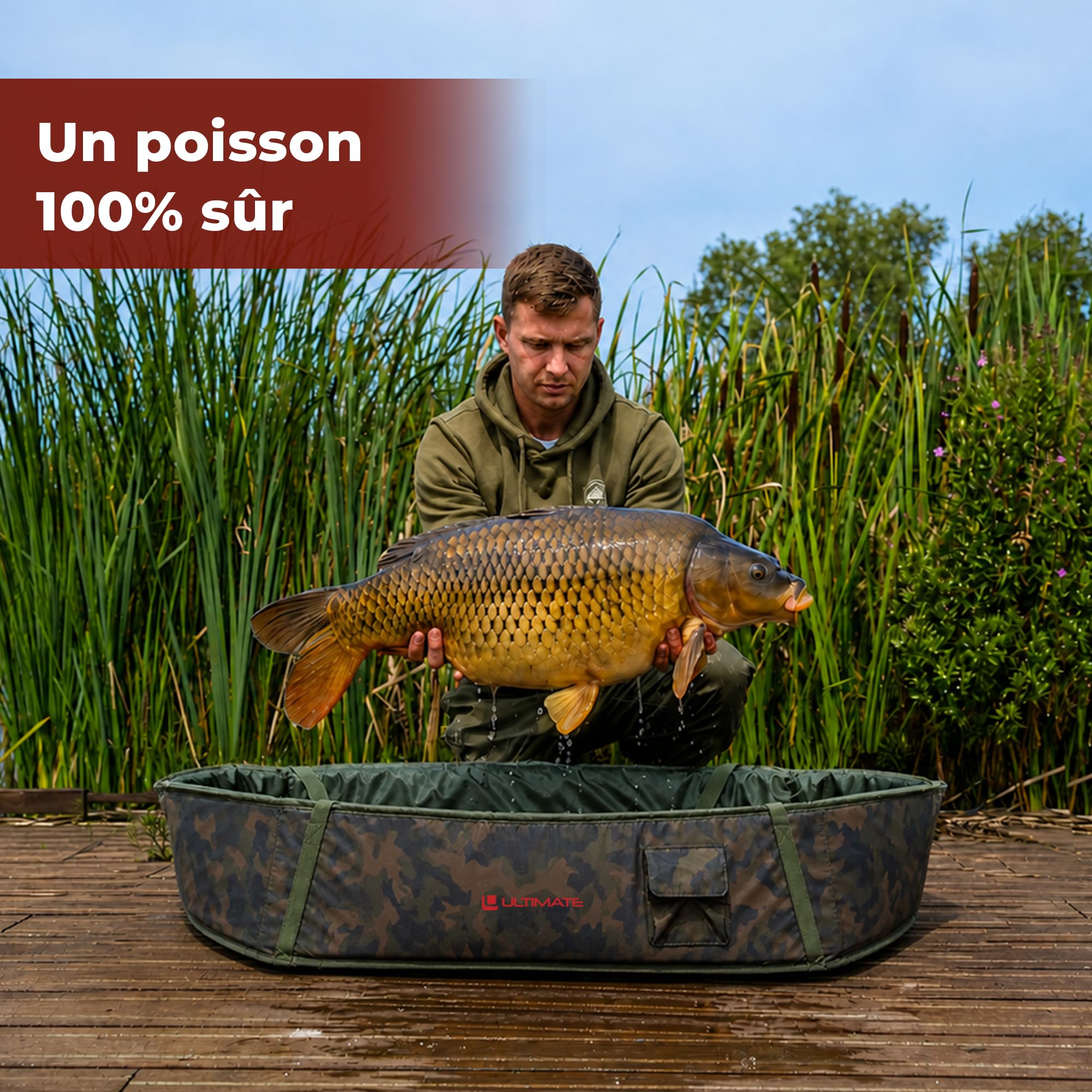 Ultimate Adventure Carp Cradle Camo - Sac De Conservation