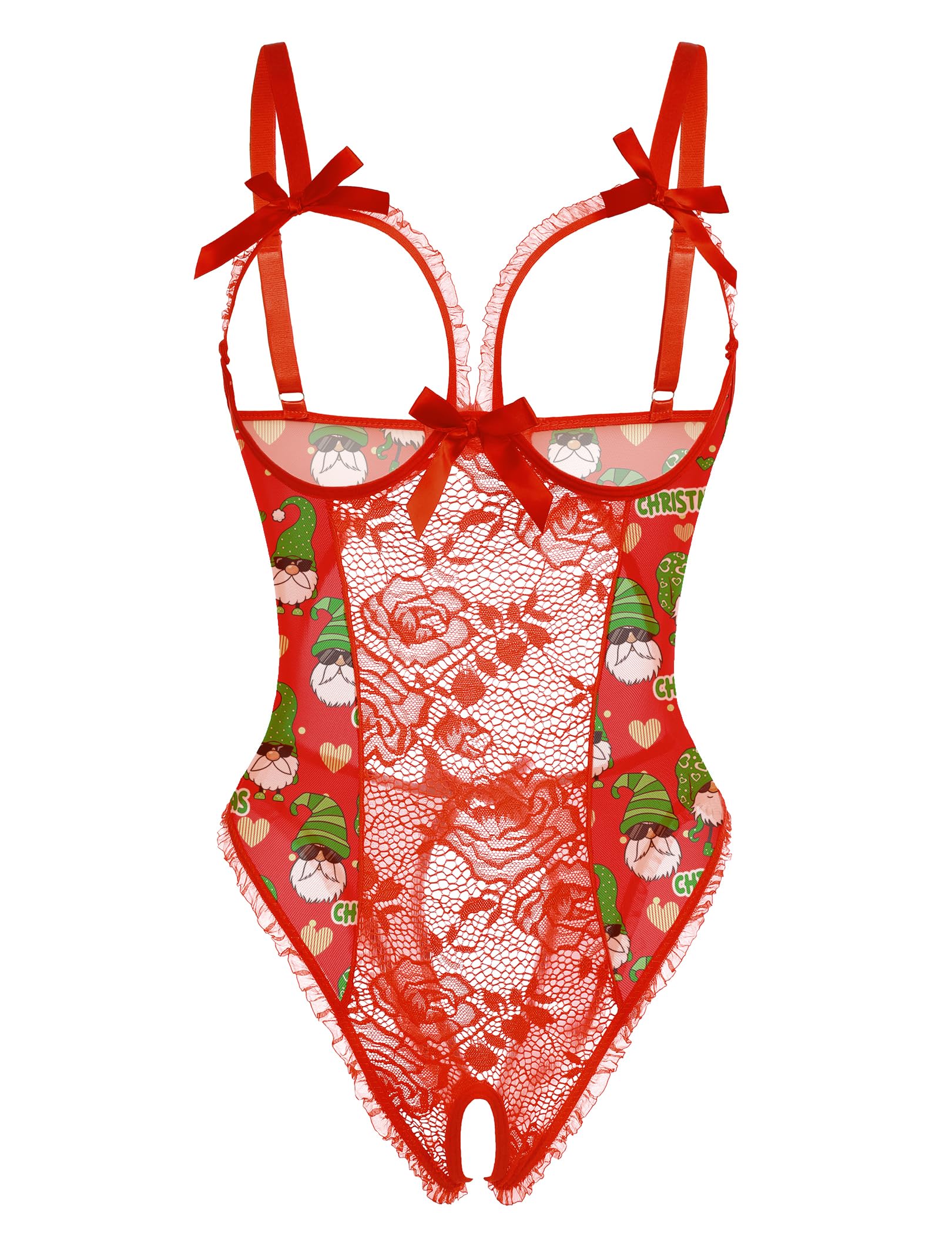 Avidlove Women One Piece Lingerie Sexy Lace Babydoll Mini Bodysuit