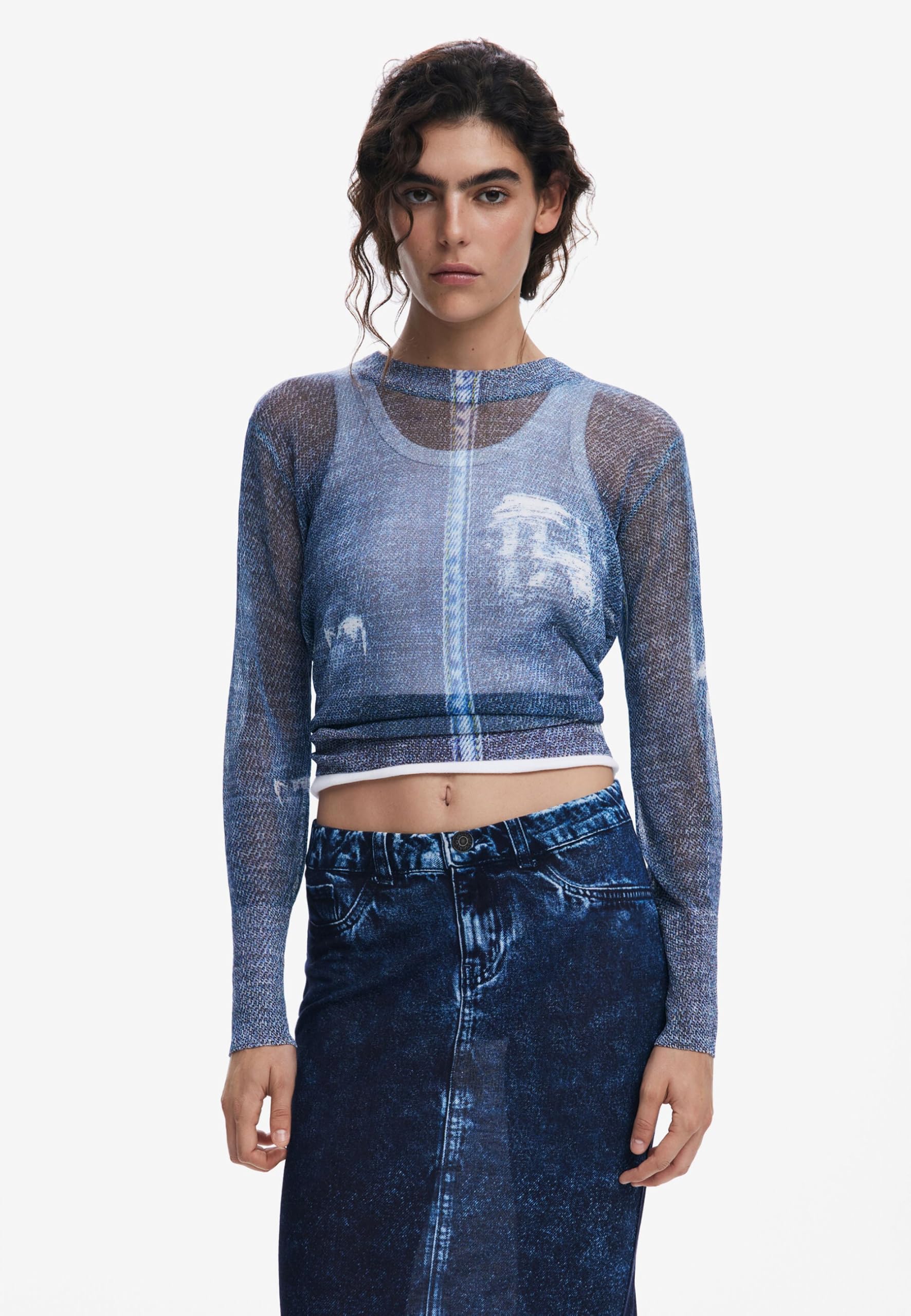 Desigual Damen 25swjf07 Sweatshirt (1er Pack)
