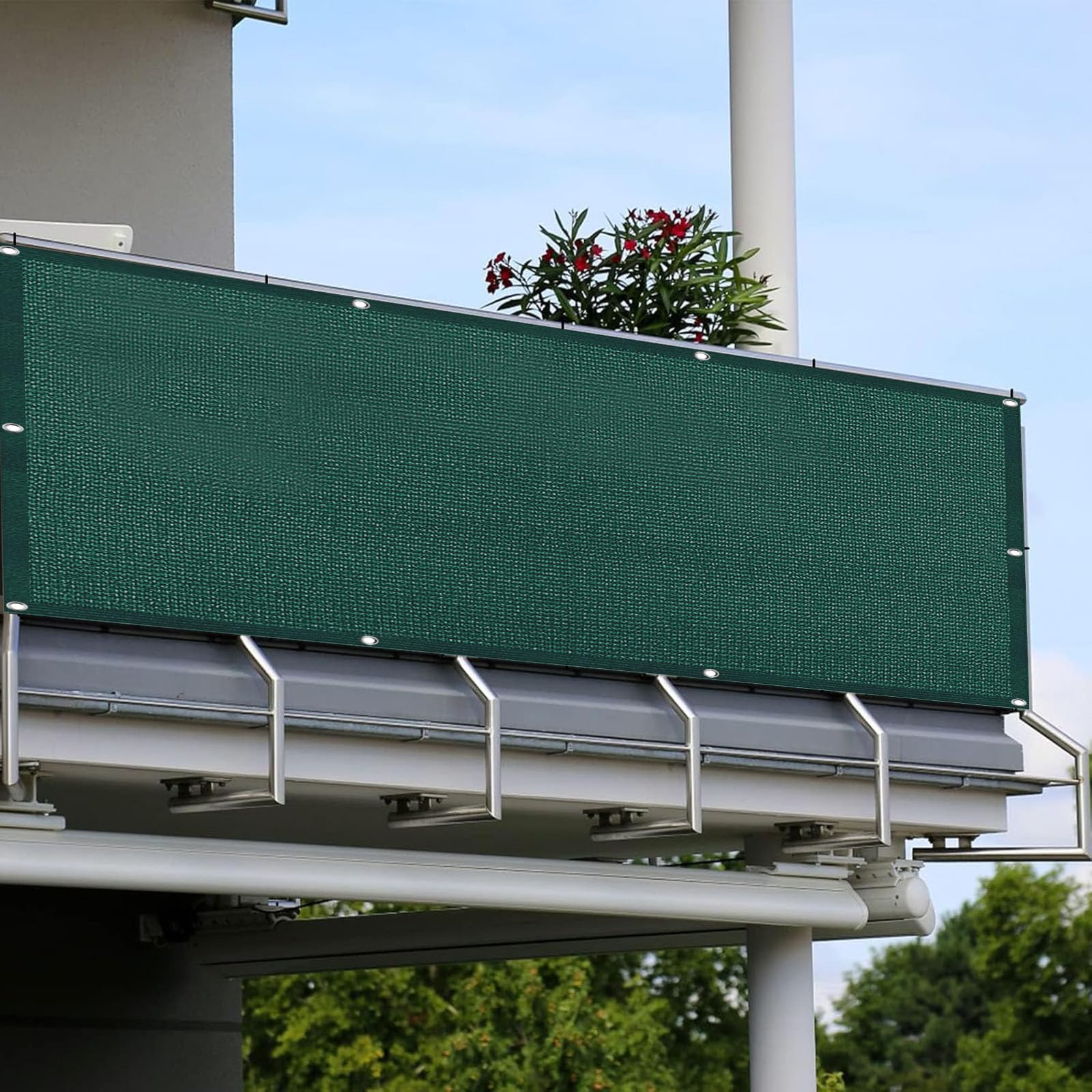 Cache vue balcon 1.4 x 3.7 m coupe-vent pour terrasse et serre