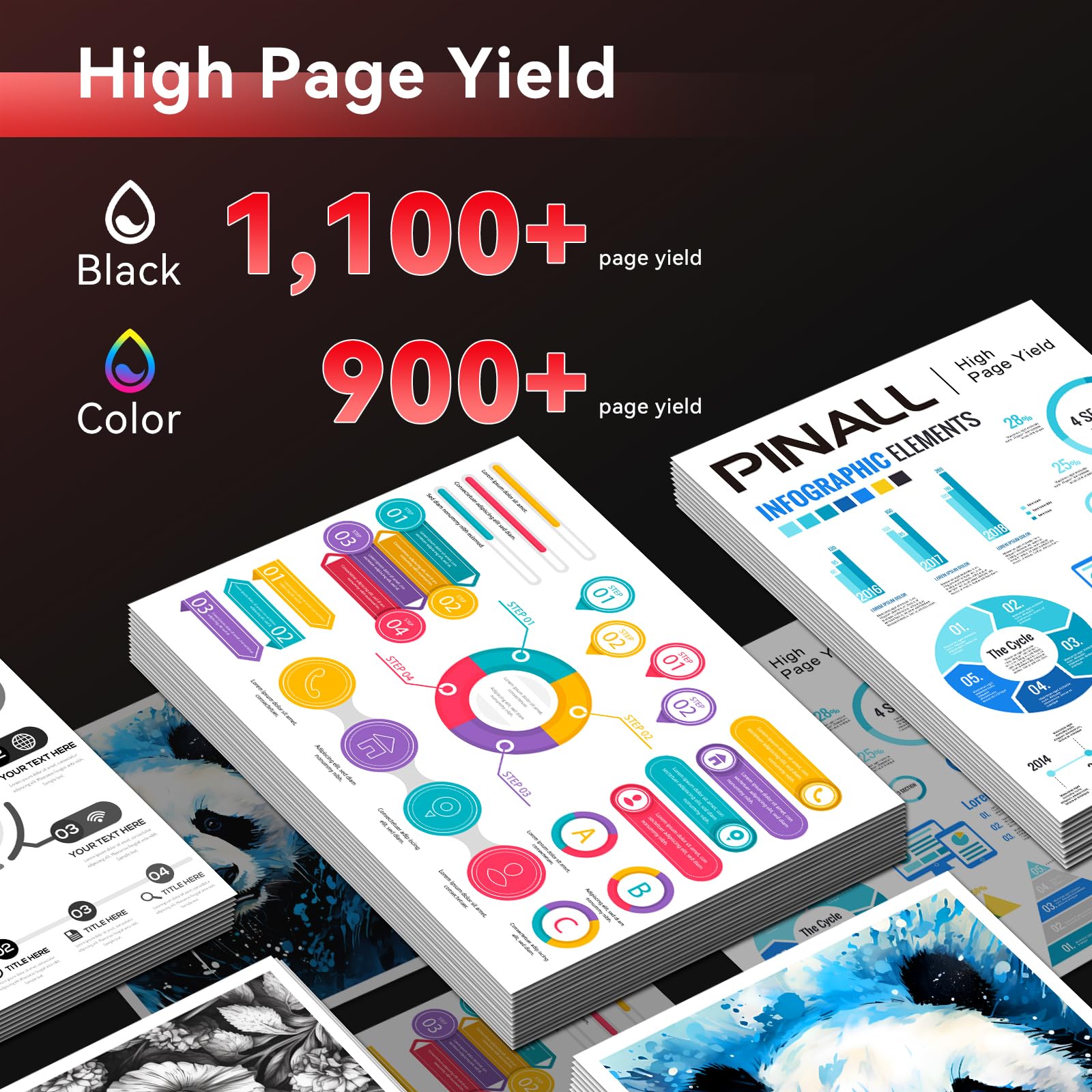 PINALL 205A Toner Compatibile per HP 205A CF530A CF531A CF532A CF533A per HP Color Laserjet Pro MFP M181fw M180n M180nw M154a M154nw (Nero Ciano Giallo Magenta, Pacchetto da 4)