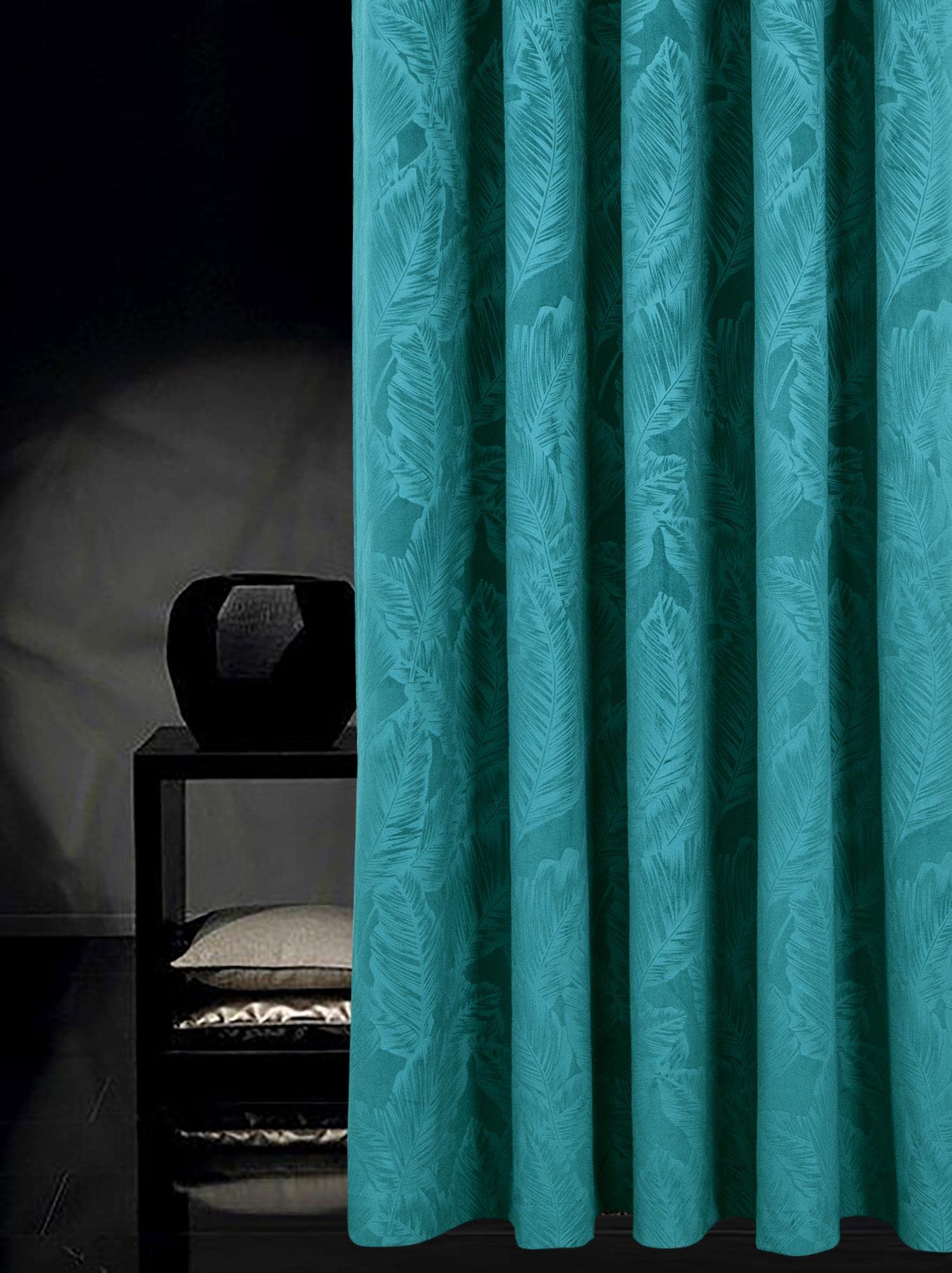 always4u Velvet Curtains Teal Pair 66x90 Drop, Thermal Insulated Heavy Eyelet 2 Panels for Bedroom (Teal,66x90)