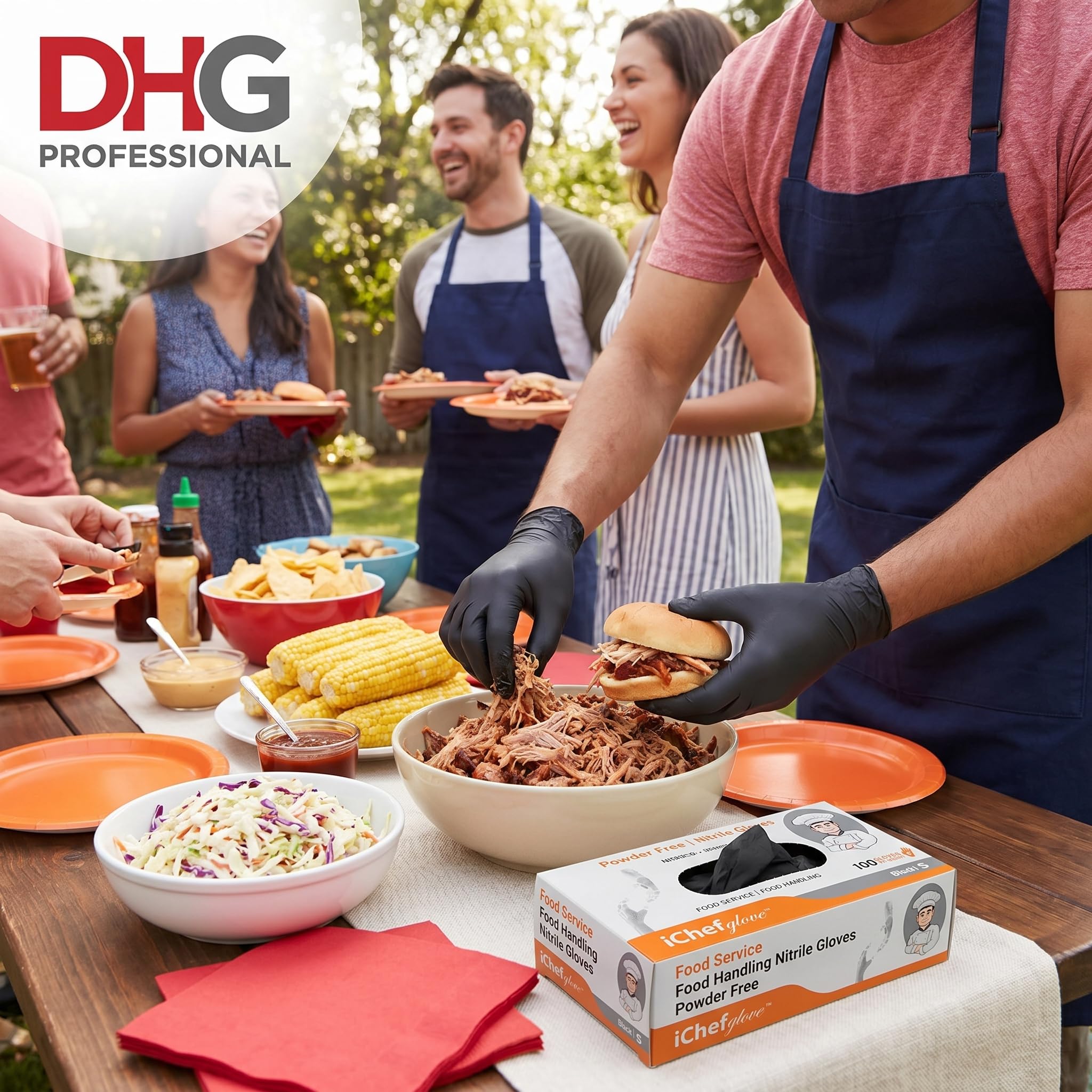 Servicio de Alimentos Manejo de Alimentos Guantes de Nitrilo Negro Sin Polvo