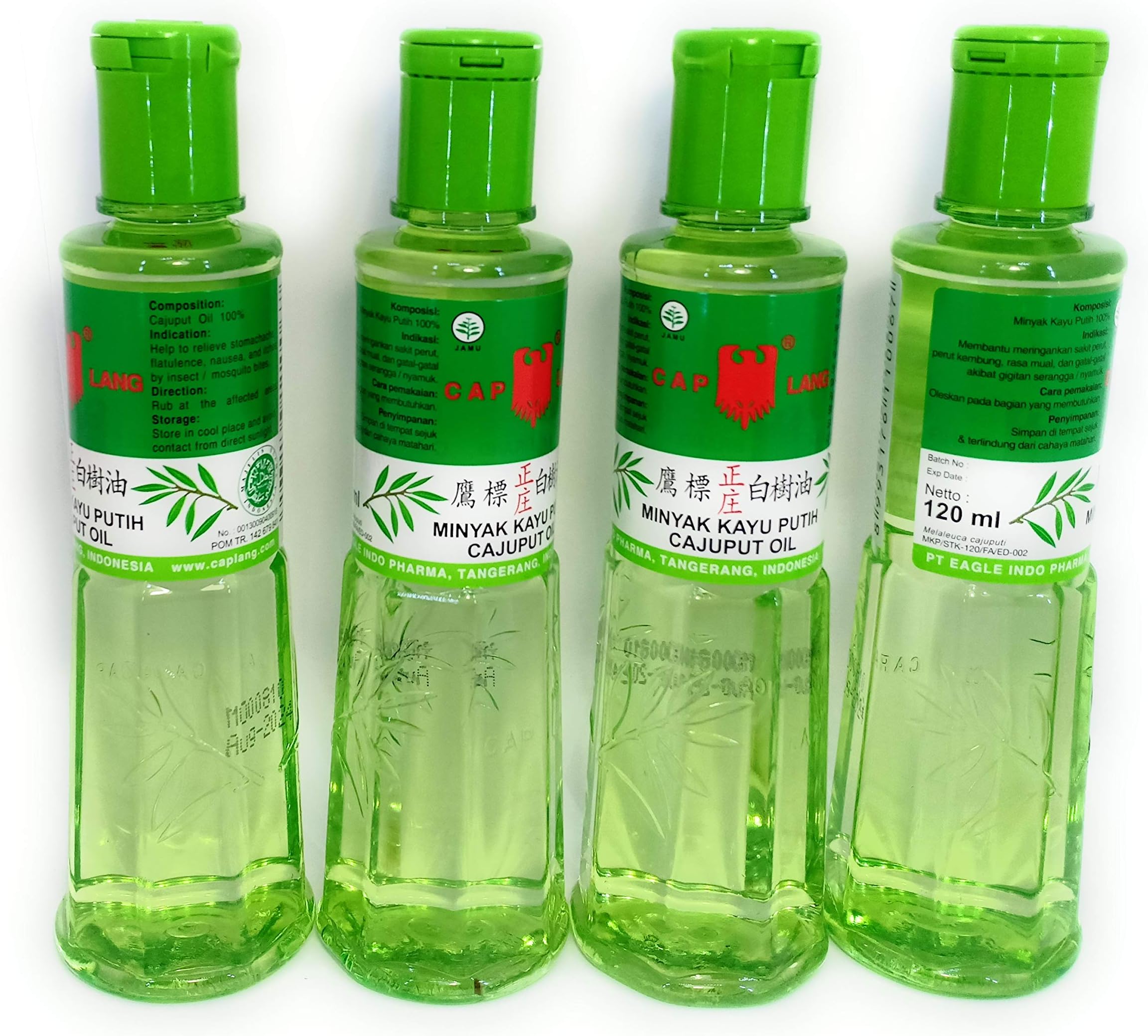 Minyak Kayu Putih Cajuput Oil, 120ml (Pack of 4)