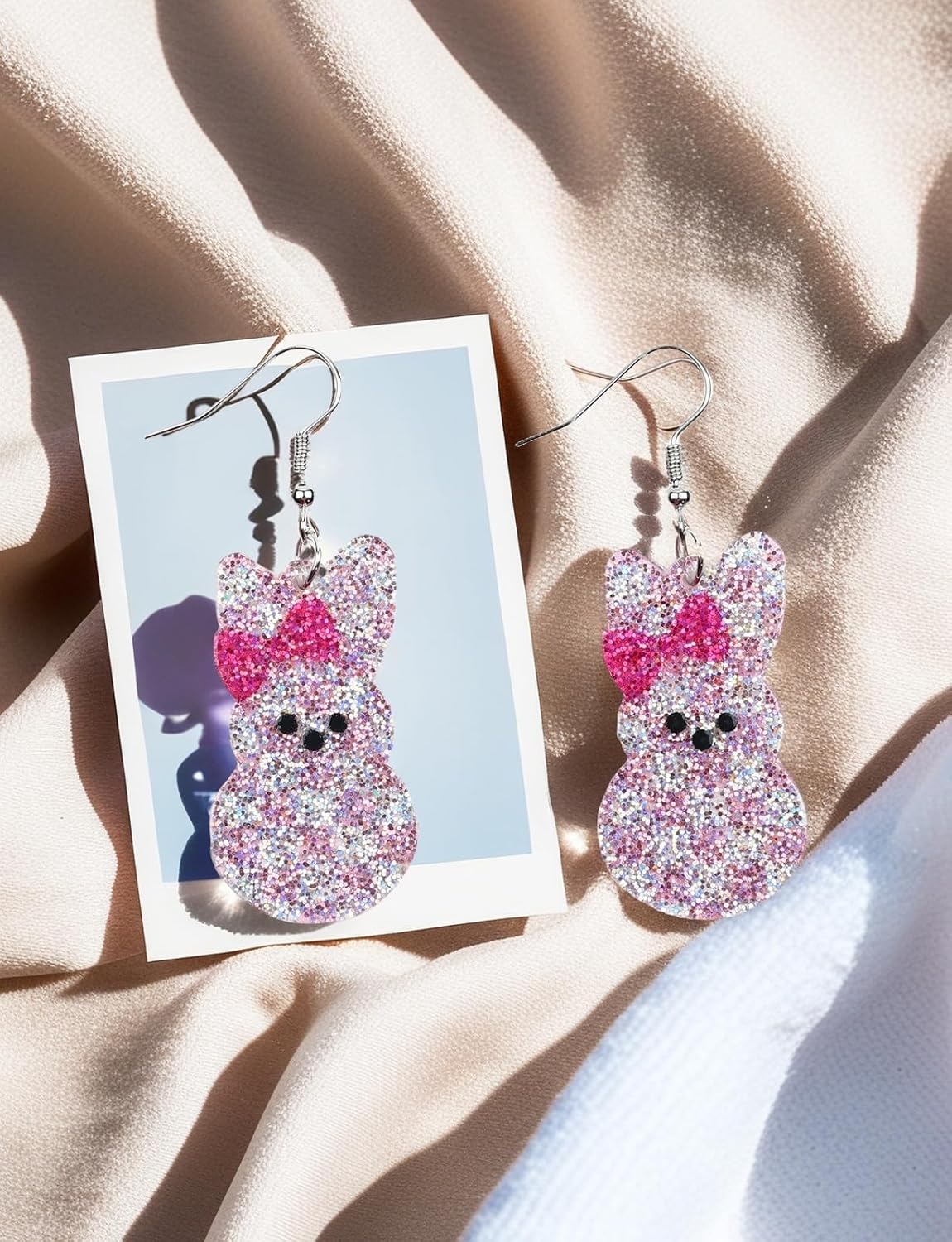 Easter Drop Acrylic Earrings Cute Bunny Egg Rabbit Colorful Flower Animal Dangle Spring Earrings for Women - Image 5