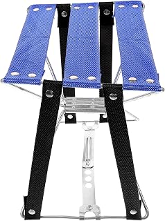 YARNOW Portable Folding Stool Blue Lightweight Small Fold-up Chair for Camping, Hiking, Fishing, Outdoor Travel, Compact Portable Stool for Adults