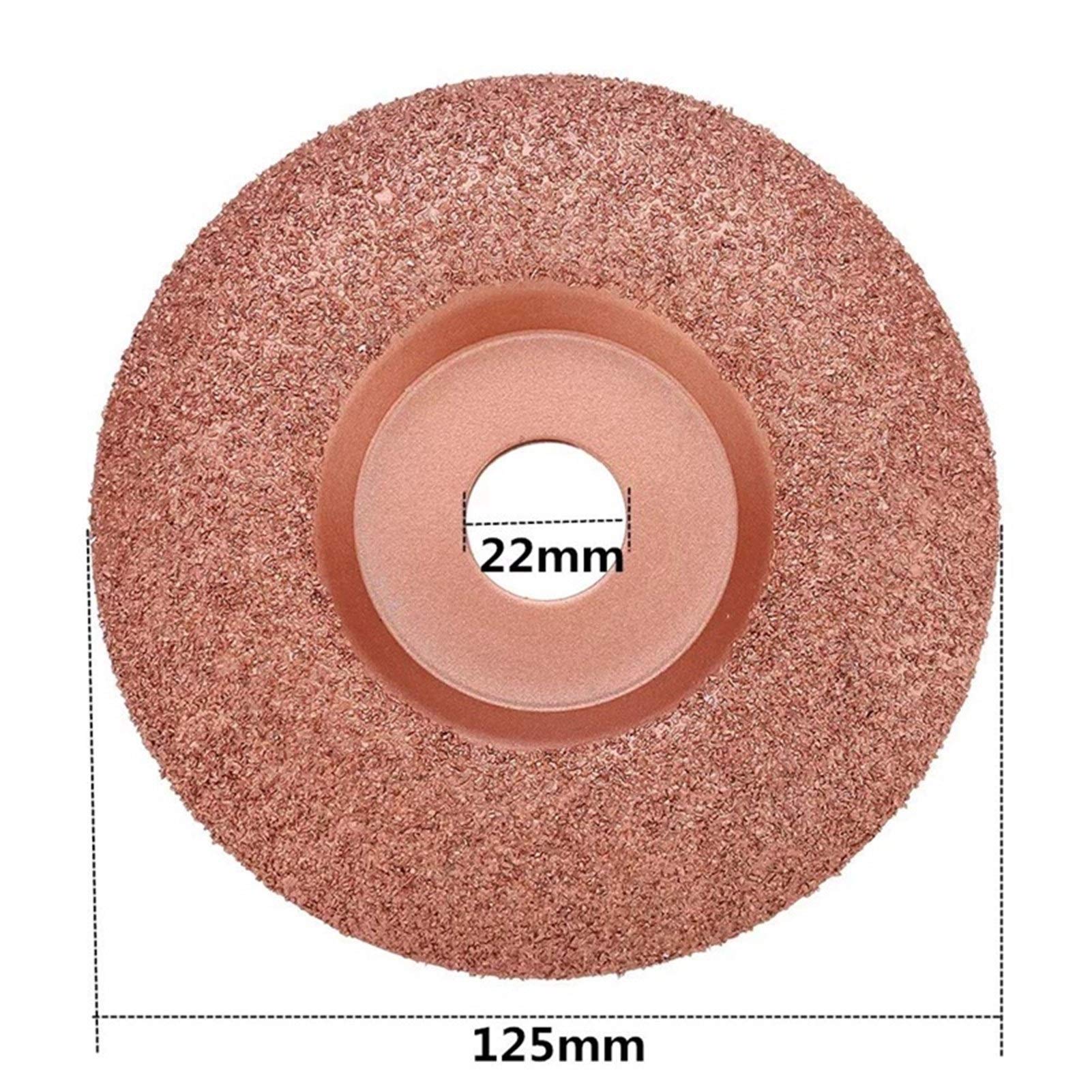 Lijas Para Lijadora 125 mm Diámetro 22 mm Diámetro de talla de madera Disc amoladora angular del disco de carburo de tungsteno Shaping plato de madera Shaping disco (30 Grit)