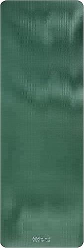 Vista 9 de Gaiam Essentials 2/5" Thick (10mm) Yoga & Pilates, Fitness & Exercise Mat with Easy-Cinch Carrier Strap Cushion Support For Fitness and Gym Workouts