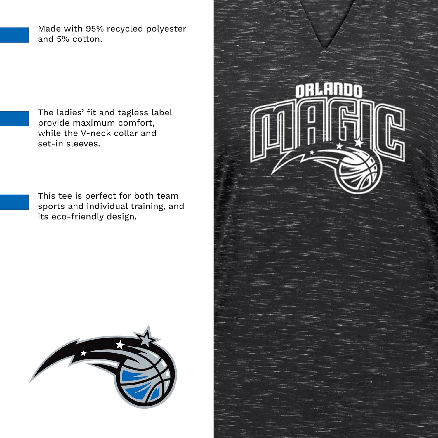 Holloway NBA Women's Tee - Lightweight Basketball Shirt, Athletic Top for Sports & Casual Wear