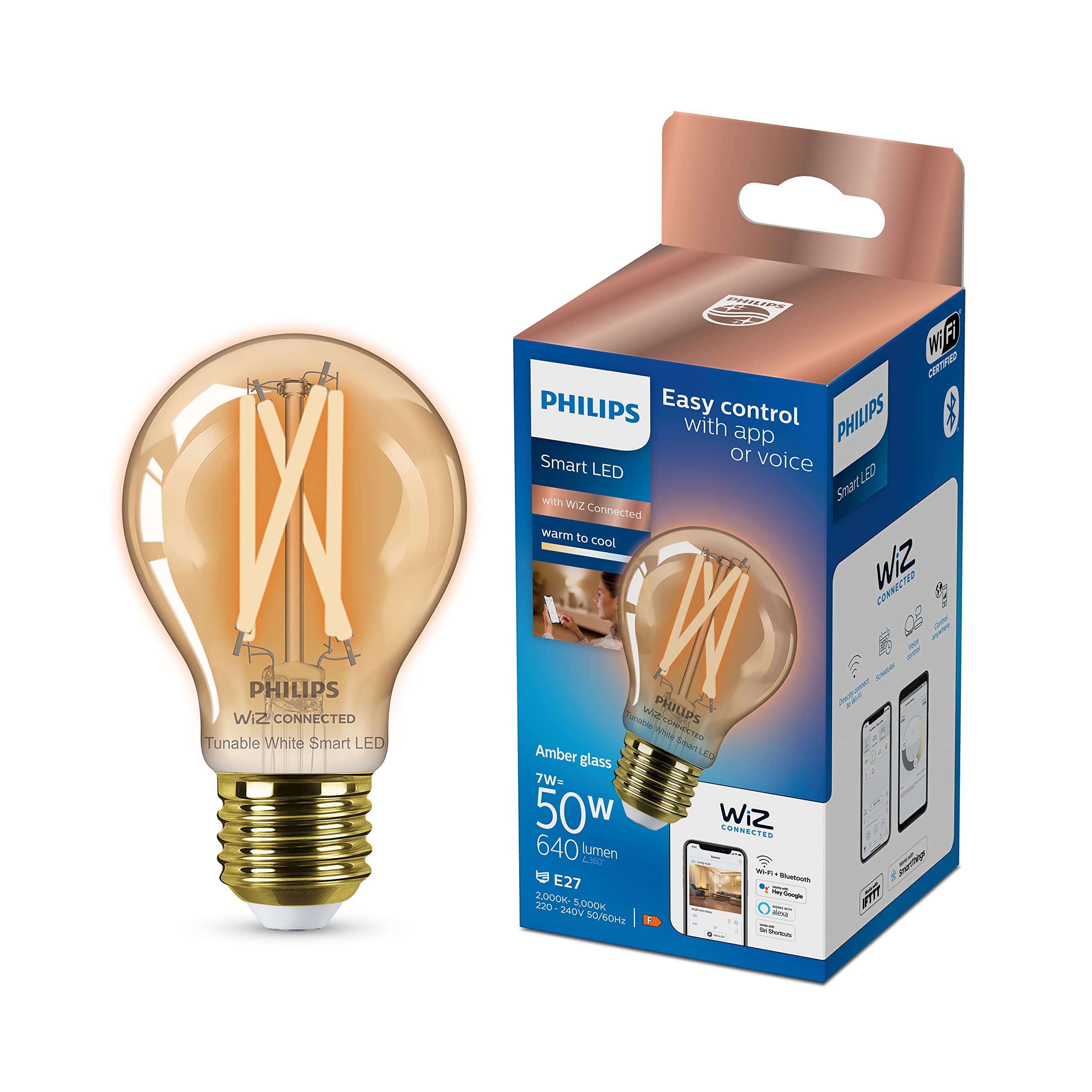 Smart - LED filament bulb - shape: a60 - e27-7 w 929003017421 
