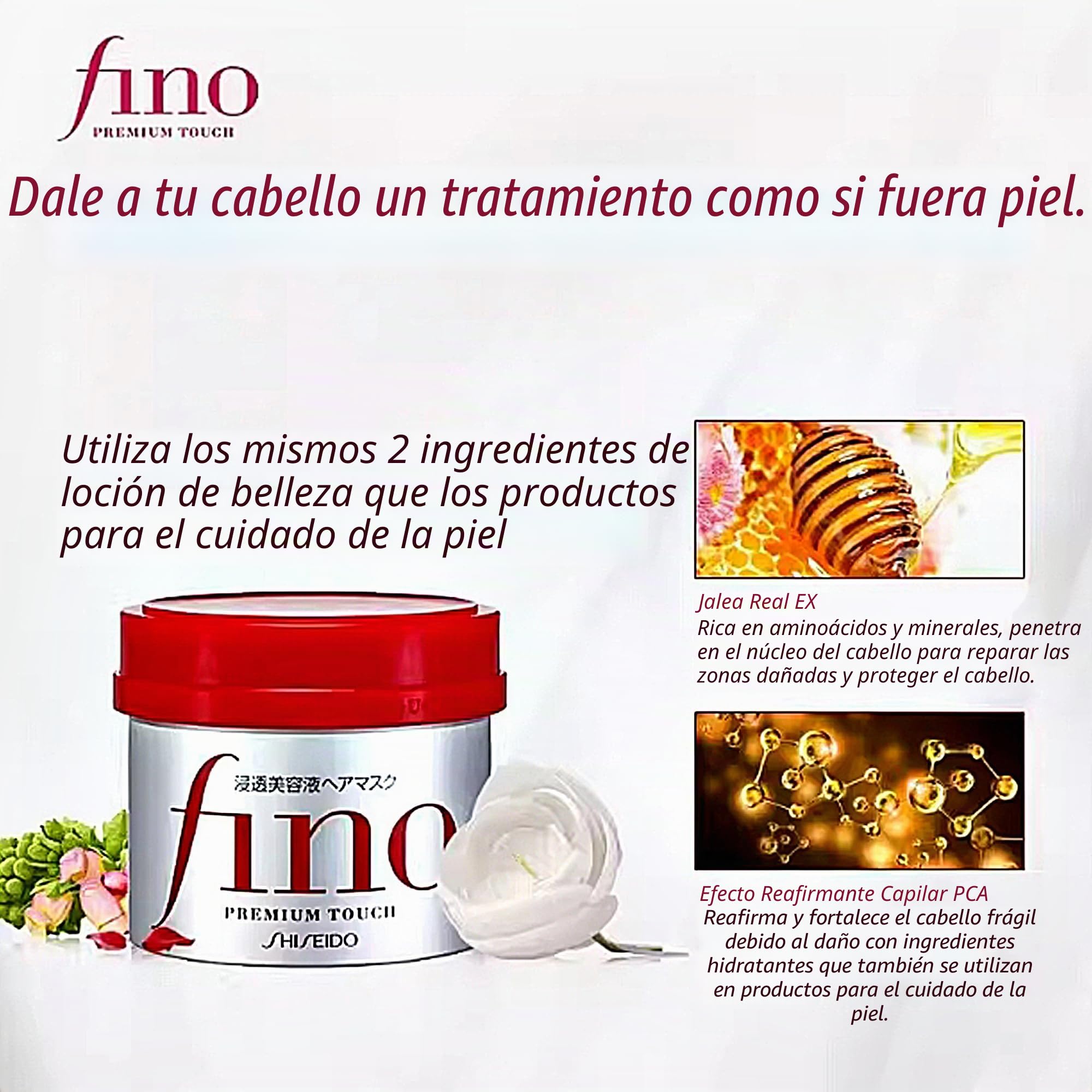 Máscara Capilar Fino Premium Touch Japan 230g, Paquete de 2 | Tratamiento Premium, 7.7 Fl.oz