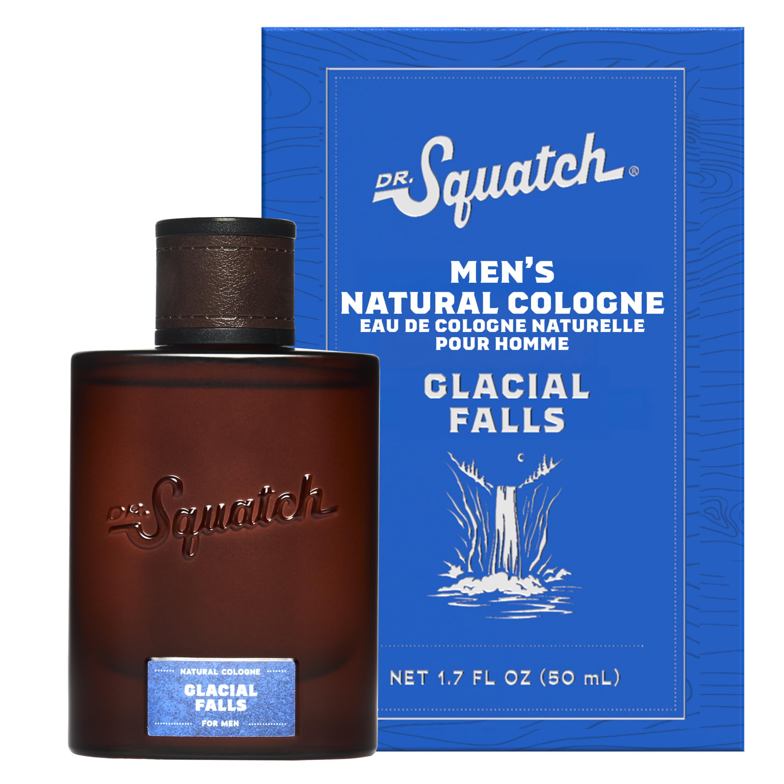Dr. Squatch Natural Cologne for Men, Glacial Falls Men's Cologne (1.7oz) | Manly Fragrance, Smells like Green Apple, Fresh Waters, Driftwood, Sage, Naturally-Derived Fragrances