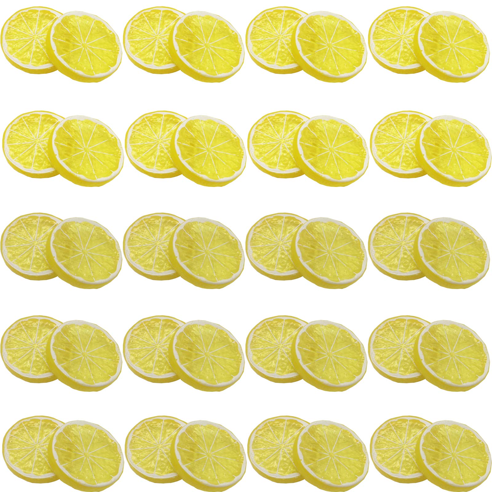 Photo 1 of RONYOUNG Artificial Lemon Slices (40 Pcs, Yellow)