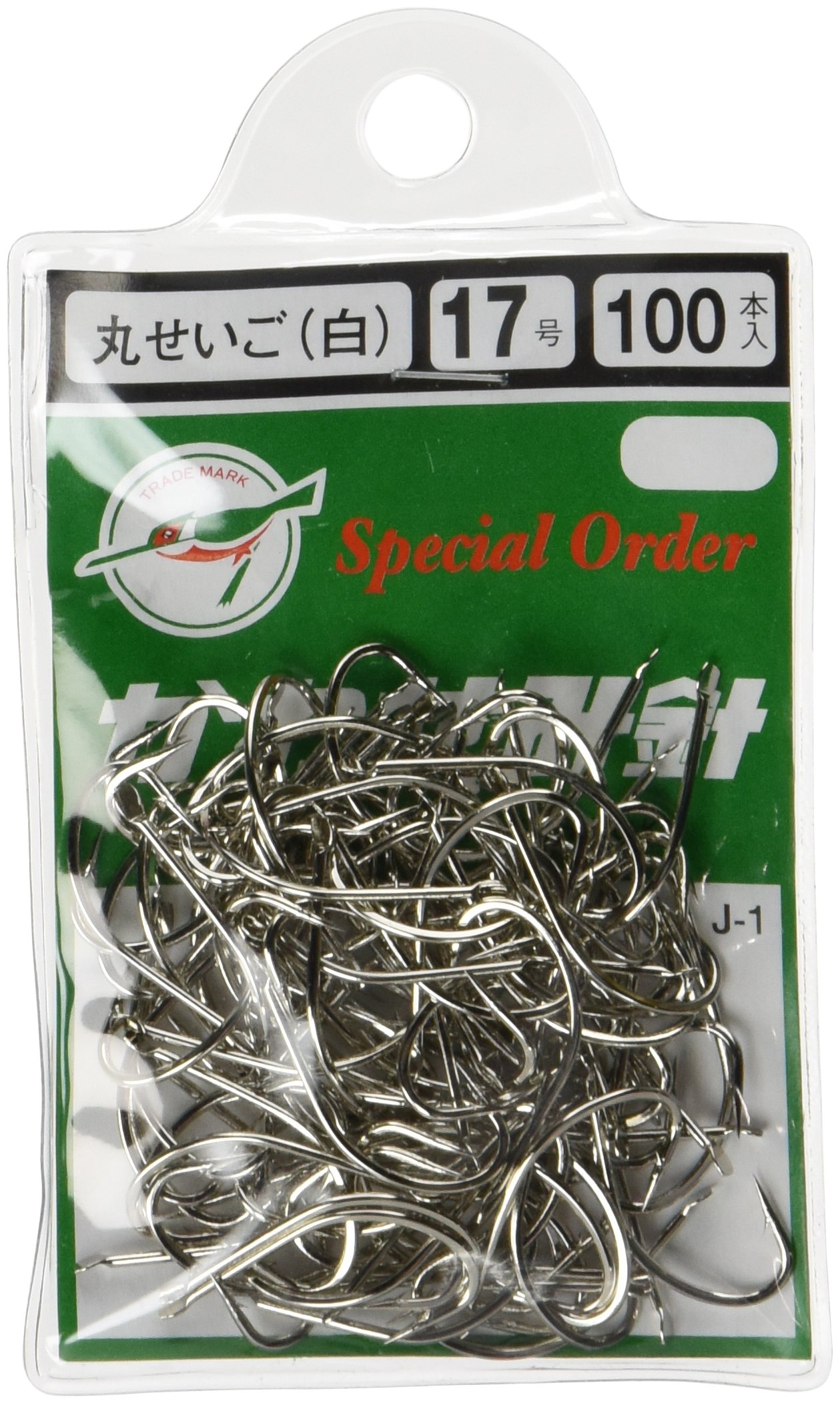 Amazon | KAWASEMI(かわせみ針) J-1 100本丸セイゴ (白) 17号