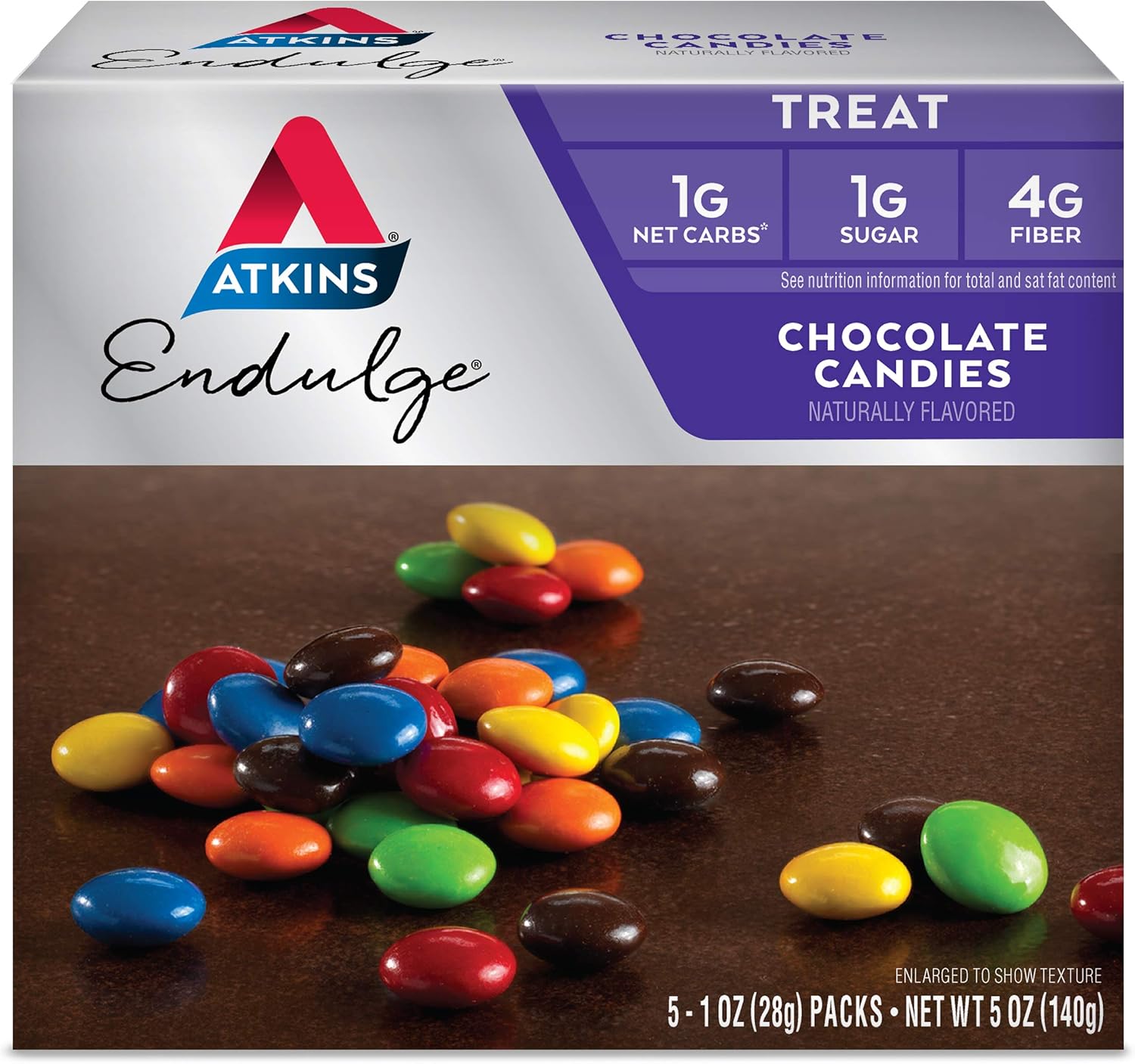 Atkins Endulge Choco Candies. Delicious Low Carb, Low Sugar Snack with